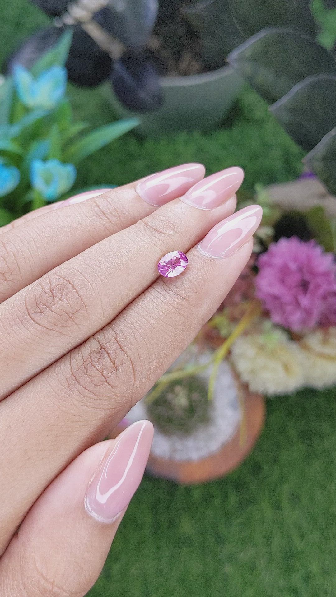 1.05 Ct. Pink Sapphire from Ceylon (Sri Lanka) Size Video