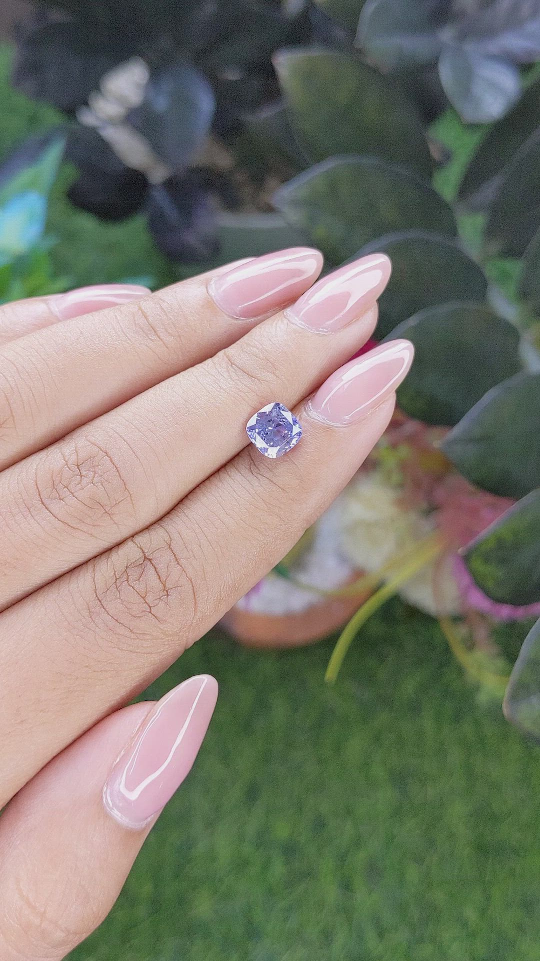 1.64 Ct. Purplish Blue Sapphire from Ceylon (Sri Lanka) Size Video