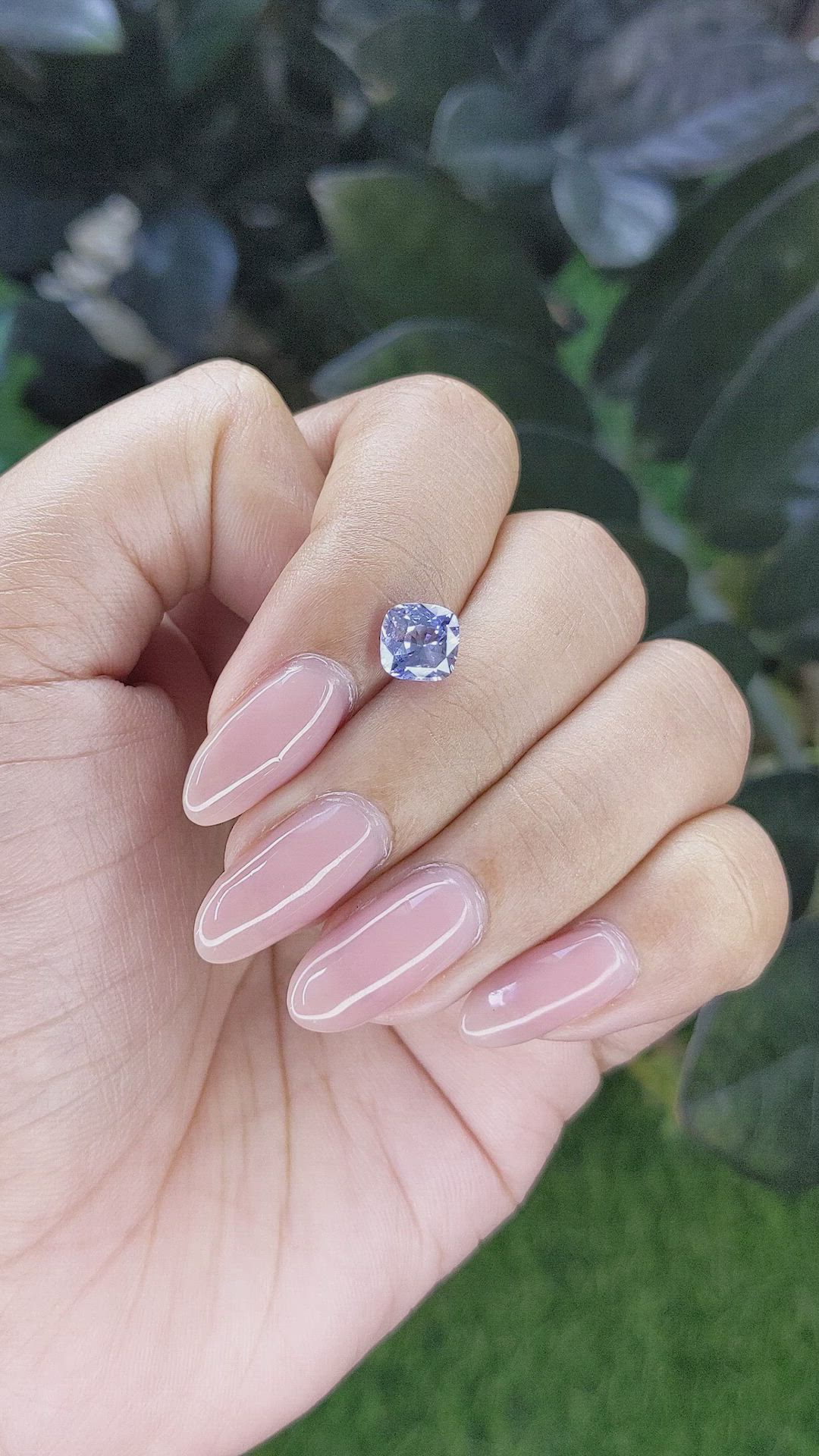 1.64 Ct. Purplish Blue Sapphire from Ceylon (Sri Lanka) Size Video