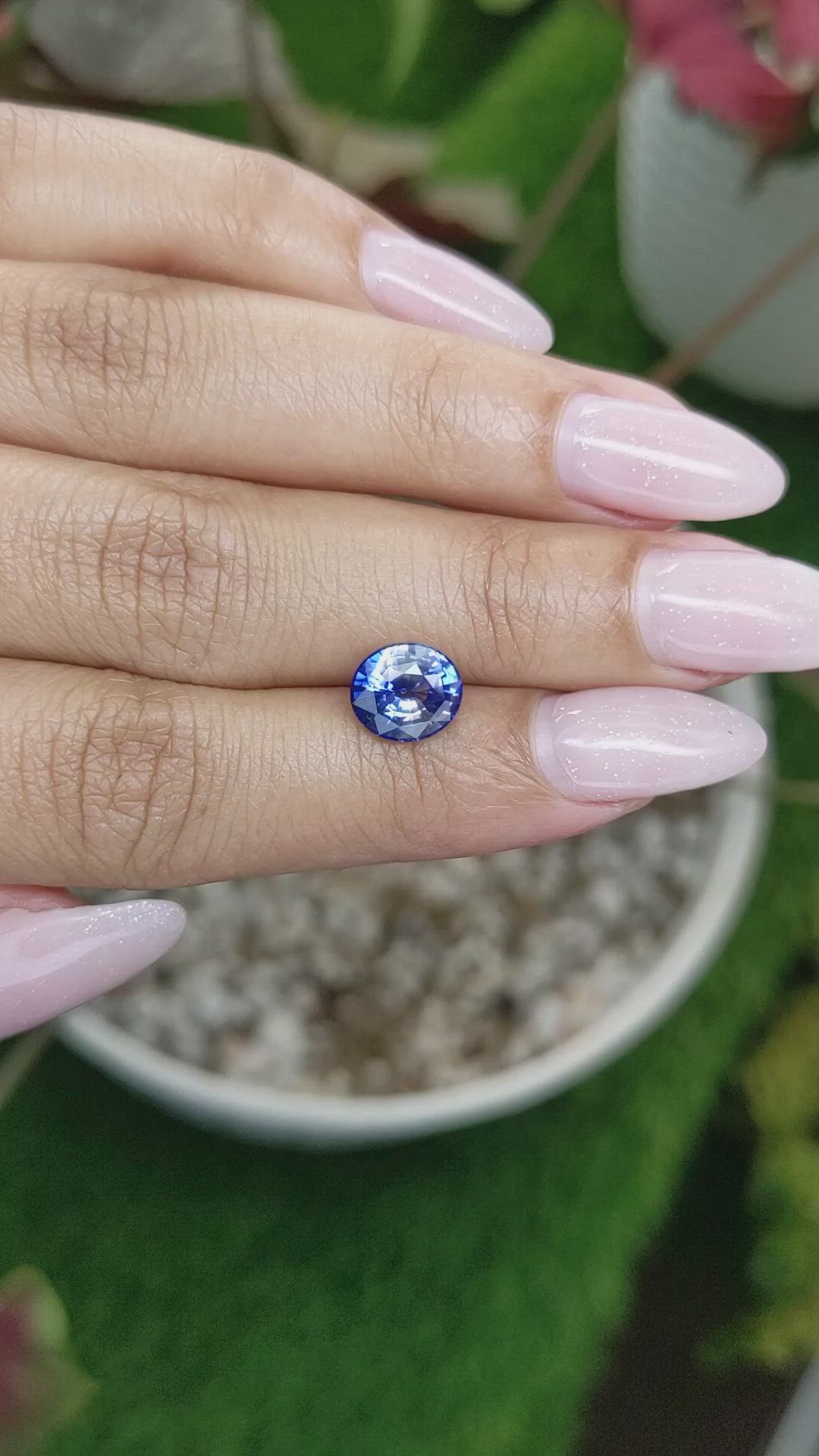 2.50 Ct. Blue Sapphire from Ceylon (Sri Lanka) Size Video