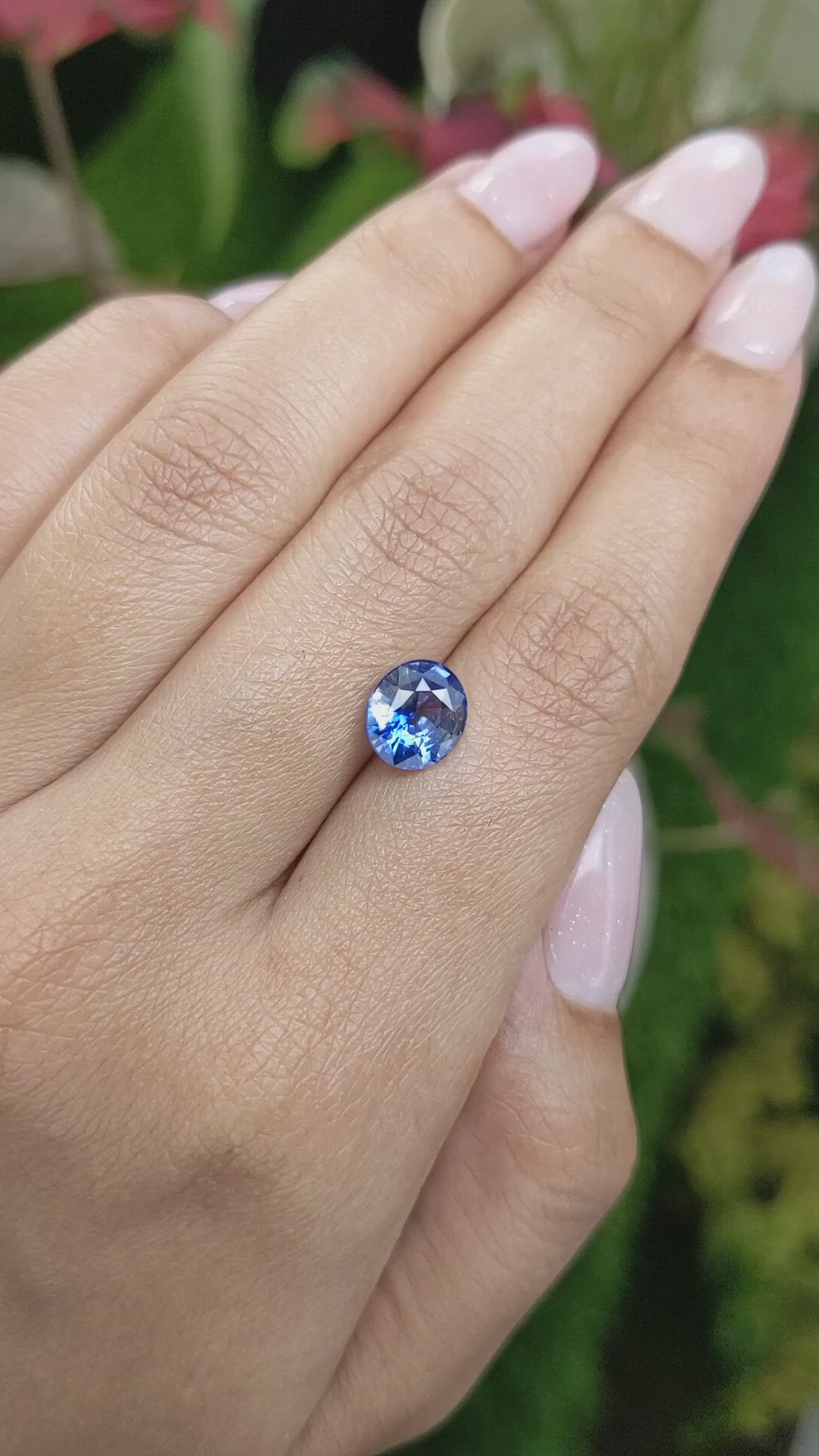 2.50 Ct. Blue Sapphire from Ceylon (Sri Lanka) Size Video