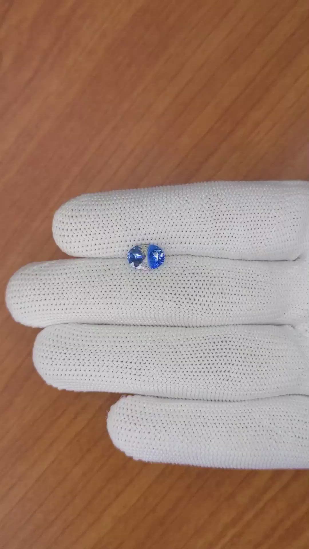 2.23 Ct. Bi Color Sapphire from Ceylon (Sri Lanka) Size Video