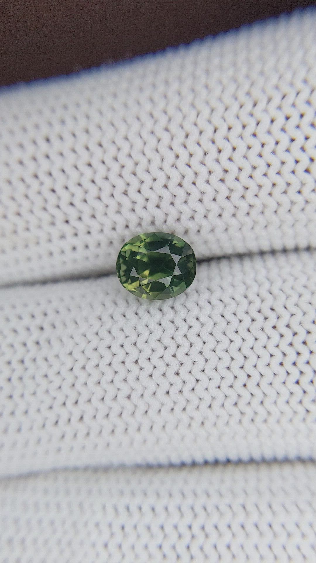 1.63 Ct. Yellowish Green Sapphire from Madagascar Size Video