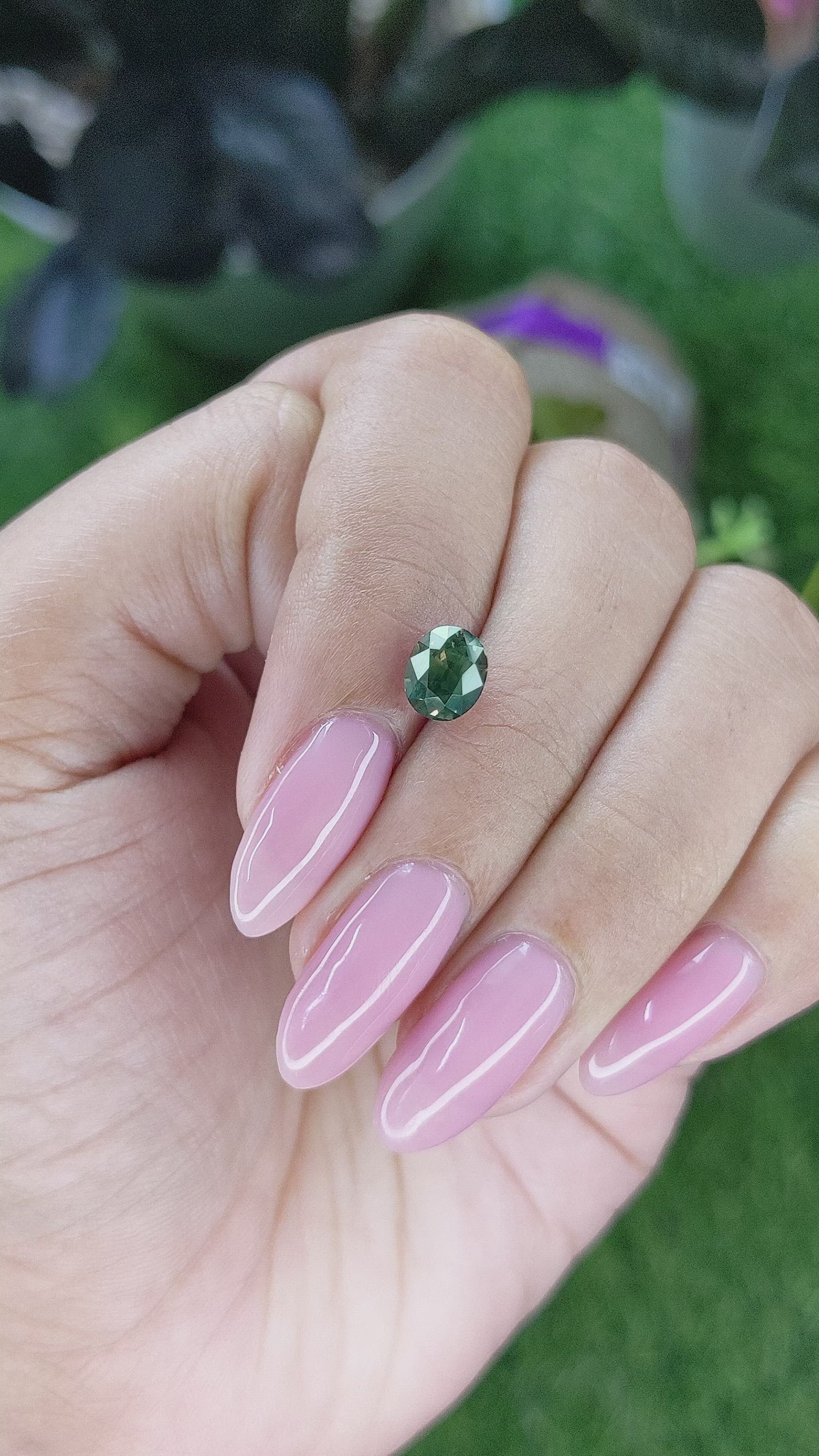 1.63 Ct. Yellowish Green Sapphire from Madagascar Size Video