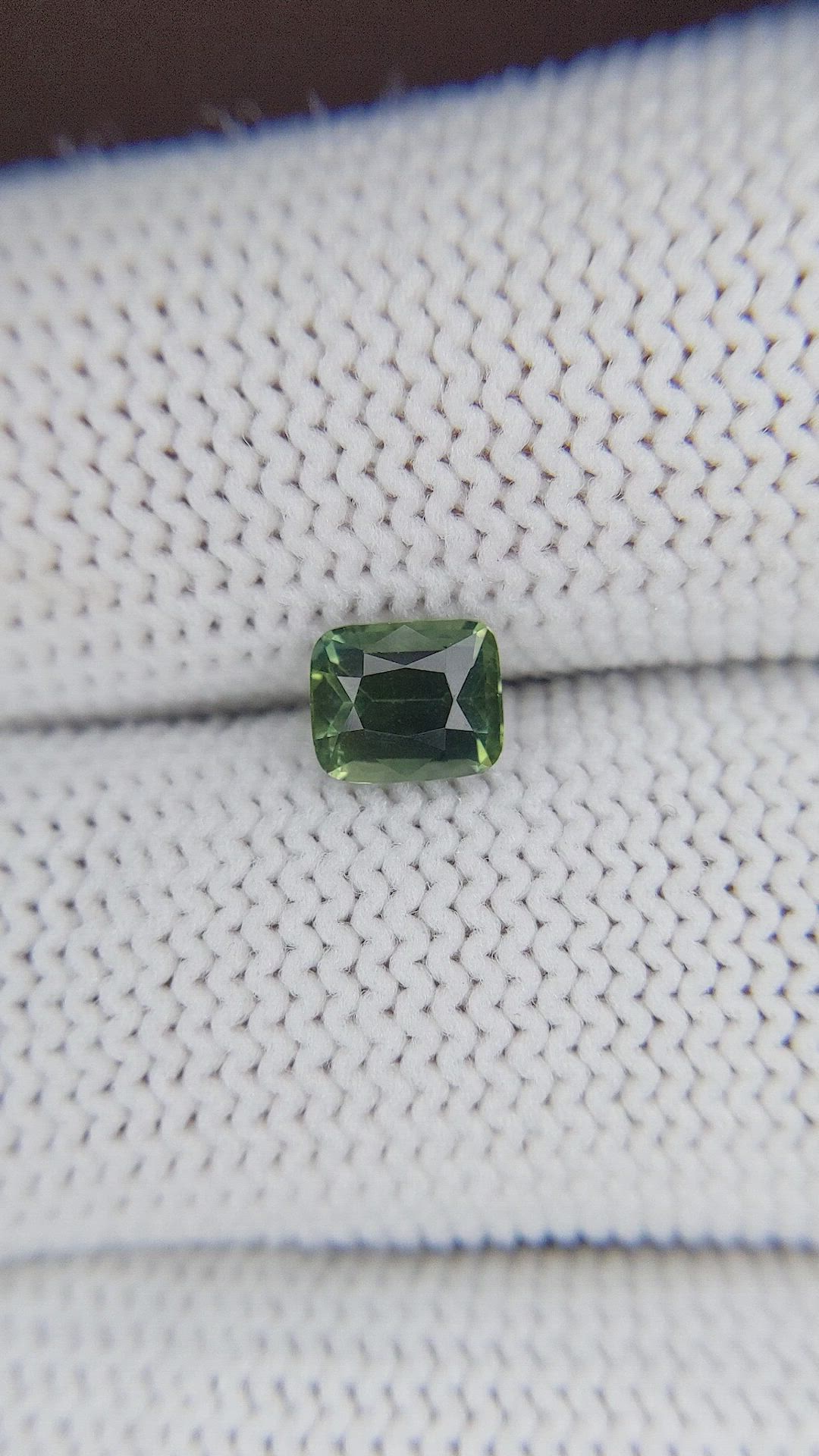 1.11 Ct. Yellowish Green Sapphire from Madagascar Size Video