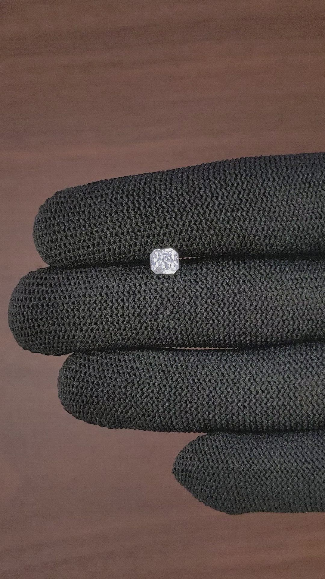 1.09 Ct. White Sapphire from Ceylon (Sri Lanka) Size Video