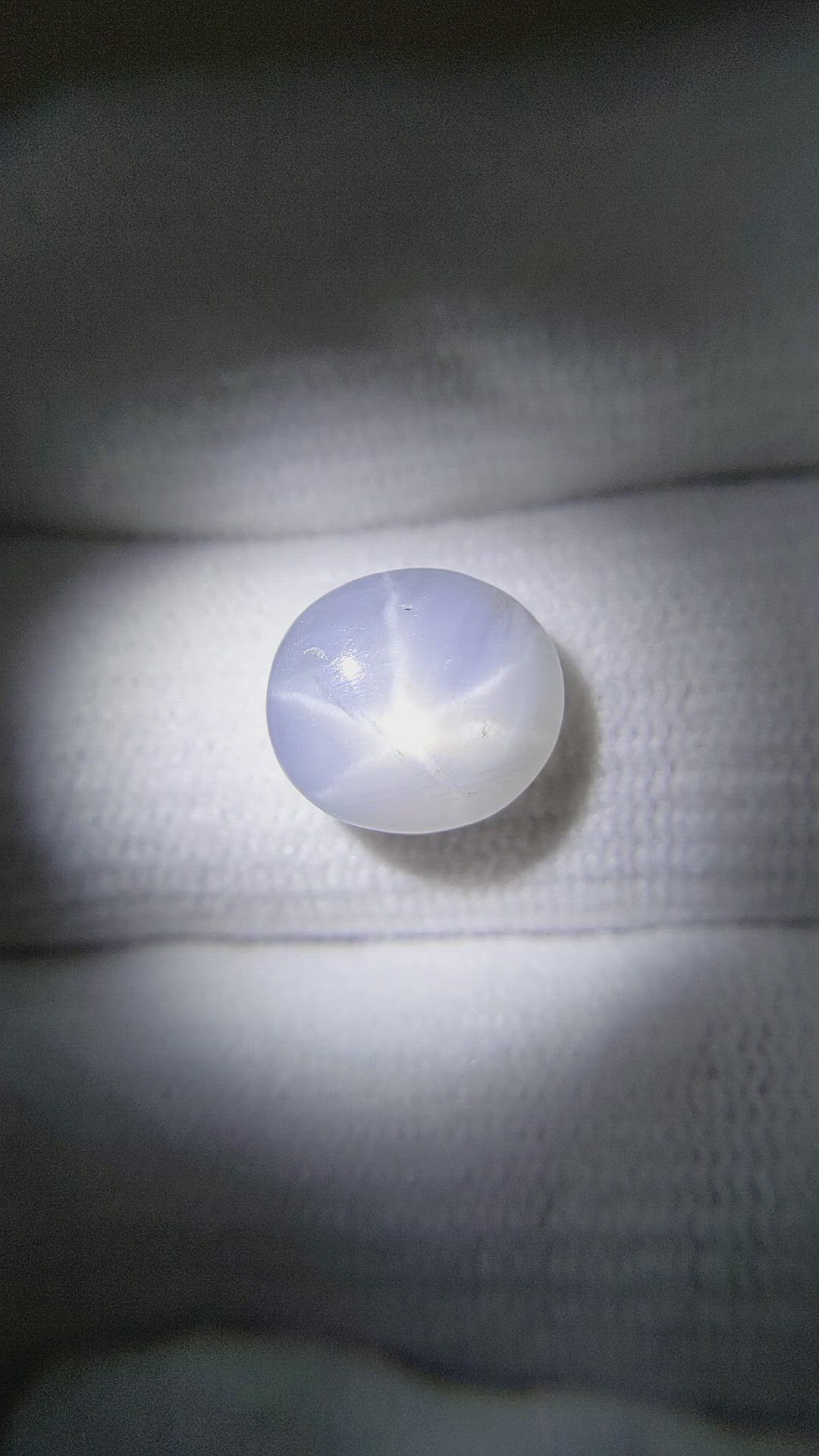 5.97 Ct. Greyish Blue Star Sapphire from Ceylon (Sri Lanka) Size Video