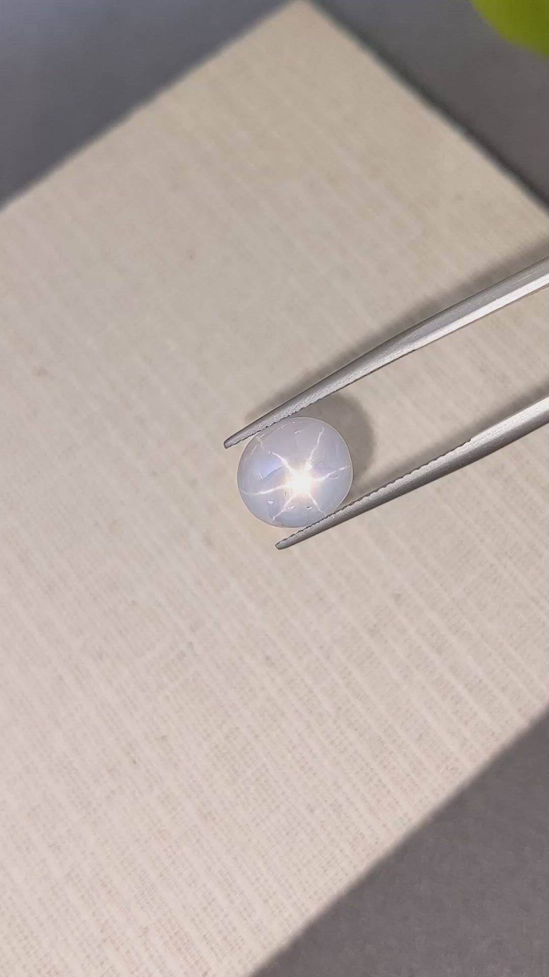 5.97 Ct. Greyish Blue Star Sapphire from Ceylon (Sri Lanka) Size Video
