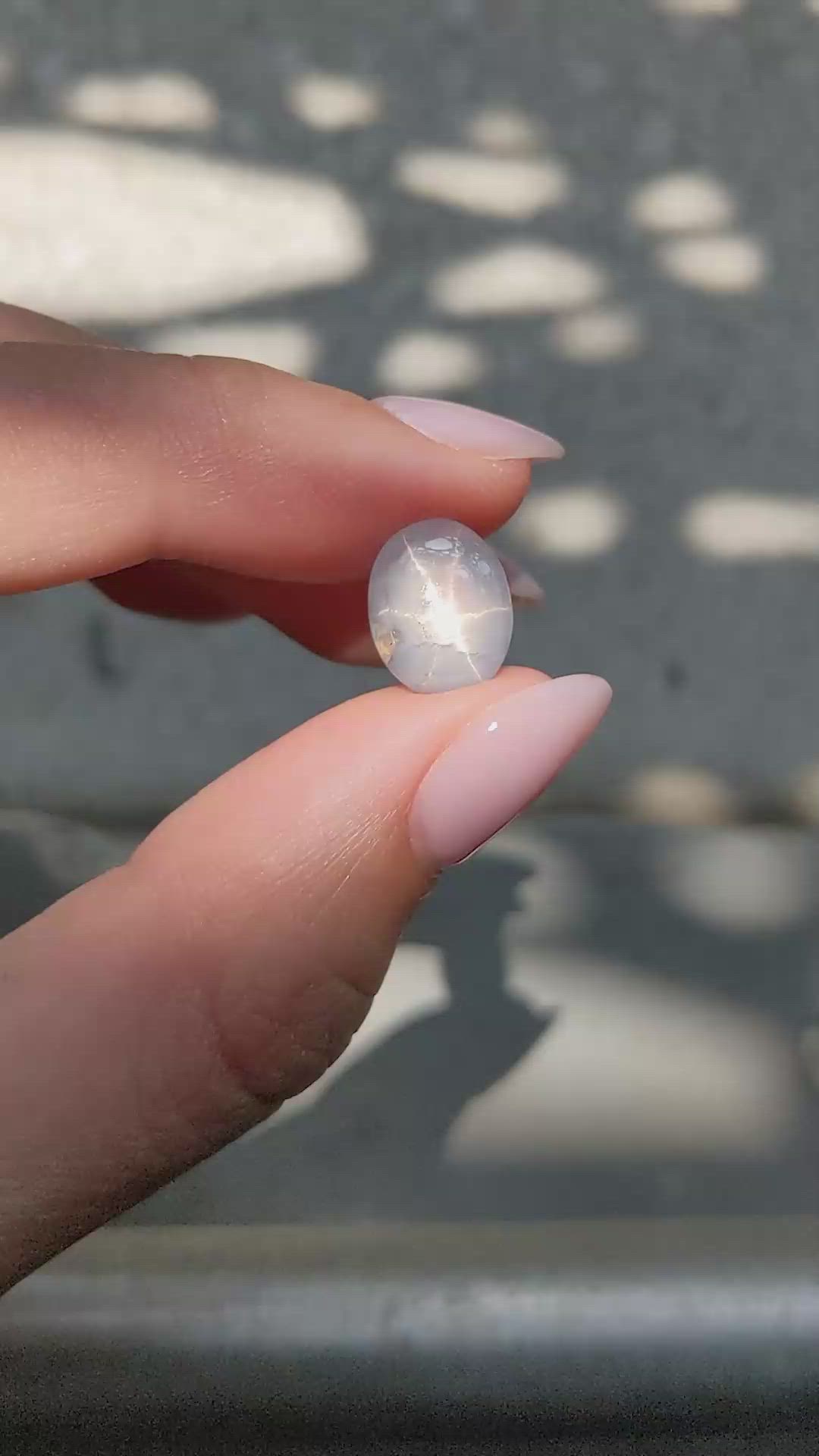 7.48 Ct. Grey Star Sapphire from Ceylon (Sri Lanka) Size Video