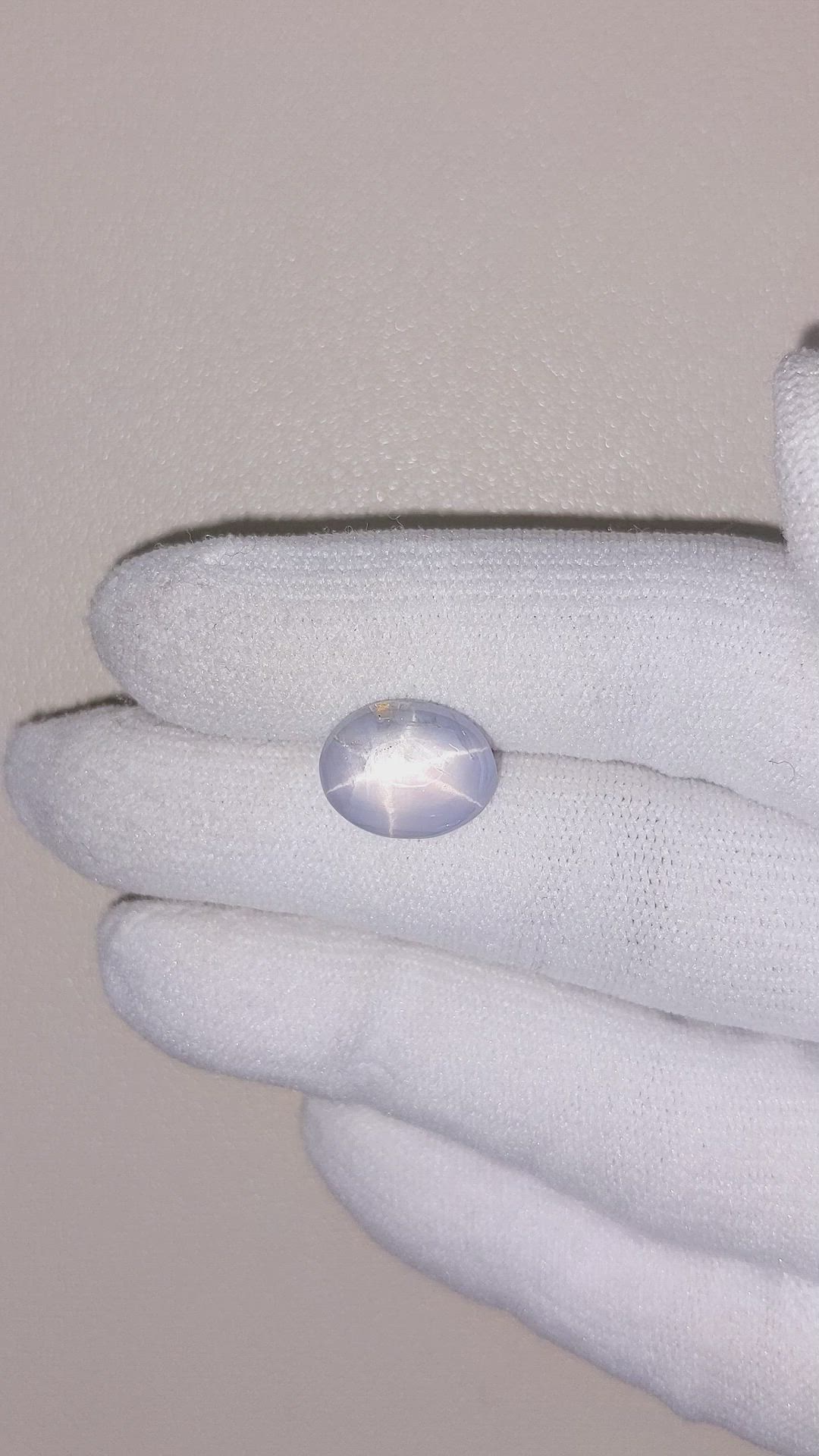 7.48 Ct. Grey Star Sapphire from Ceylon (Sri Lanka) Size Video