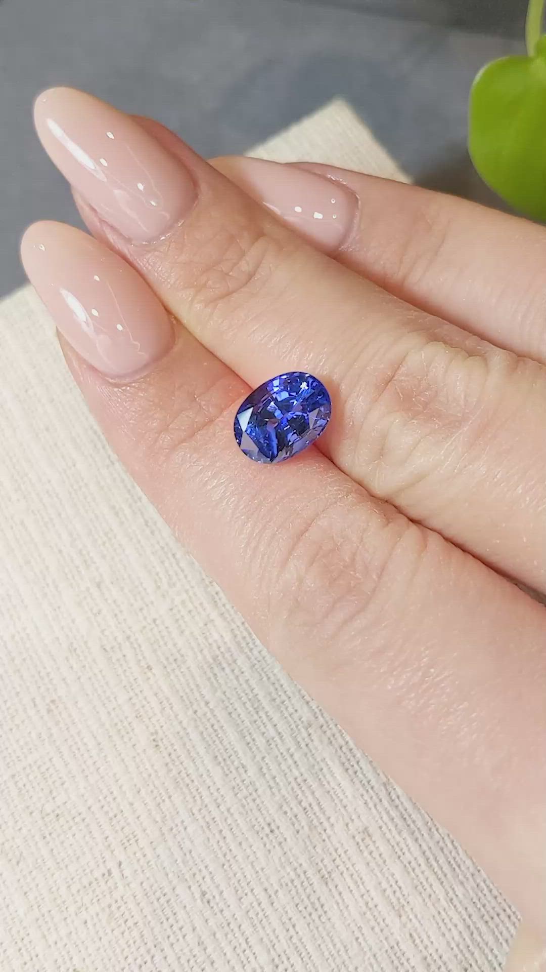 3.91 Ct. Blue Sapphire from Madagascar Size Video