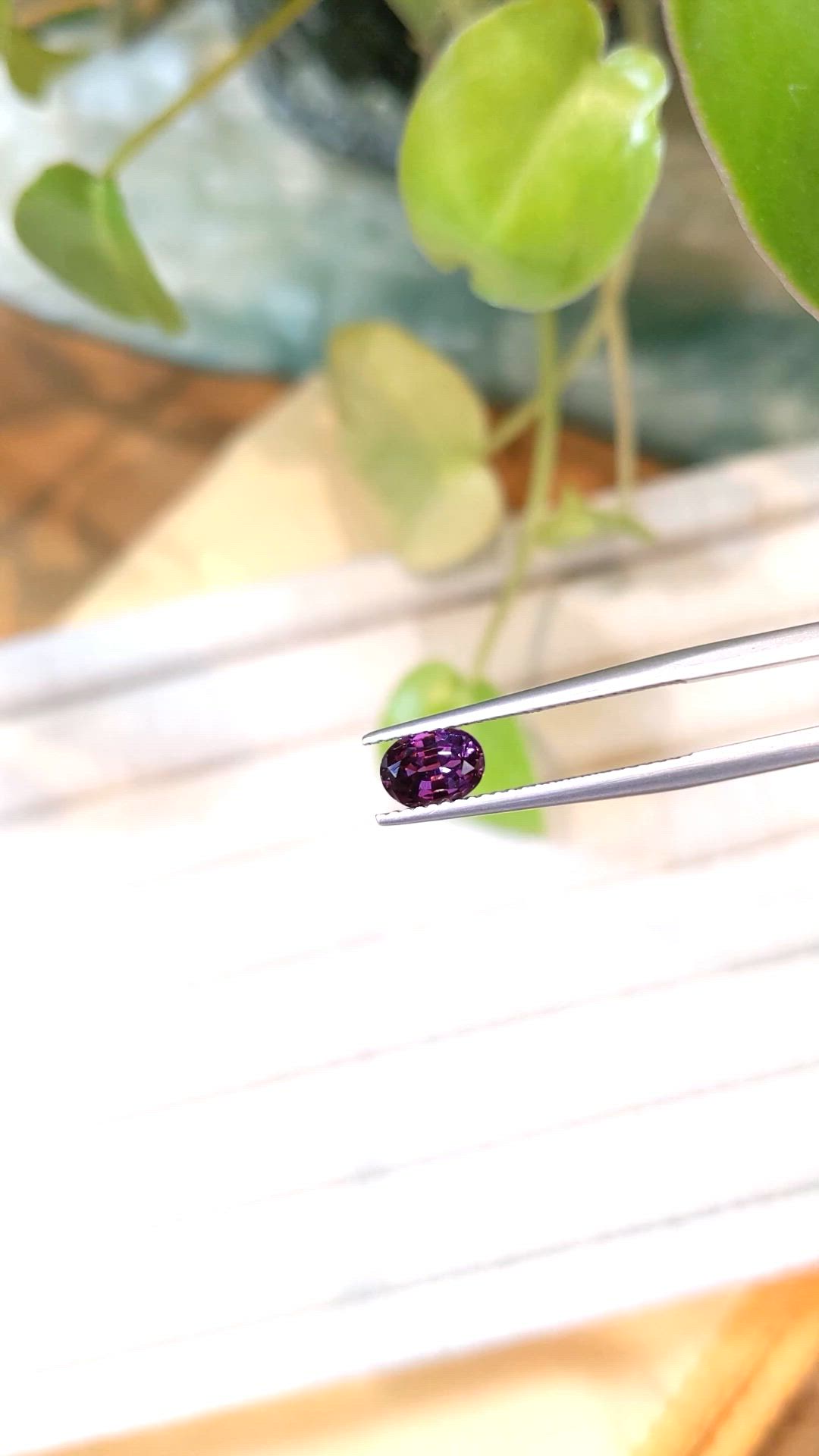 0.93 Ct. Pinkish Purple Sapphire from Ceylon (Sri Lanka) Size Video