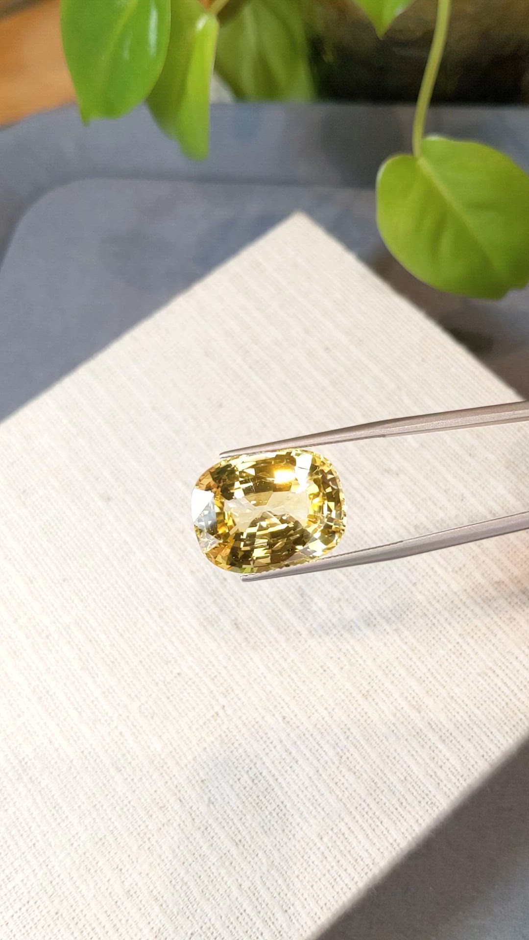 22.20 Ct. Yellow Sapphire from Ceylon (Sri Lanka) Size Video