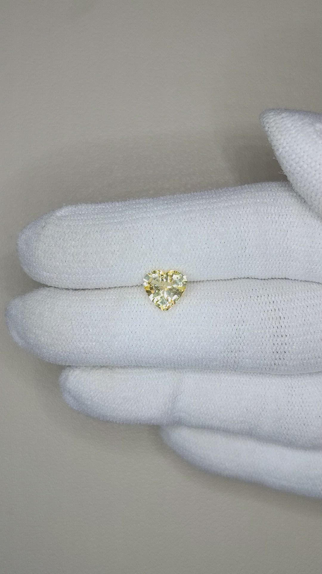 1.30 Ct. Yellow Sapphire from Ceylon (Sri Lanka) Size Video
