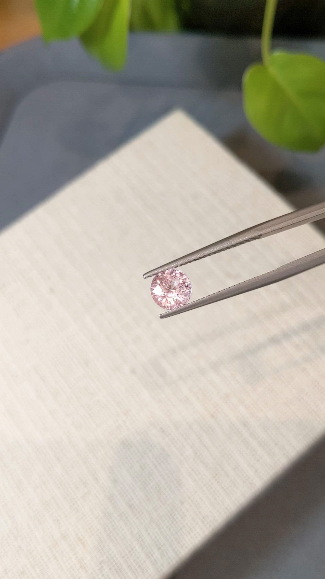1.30 Ct. Peach Sapphire from Ceylon (Sri Lanka) Size Video