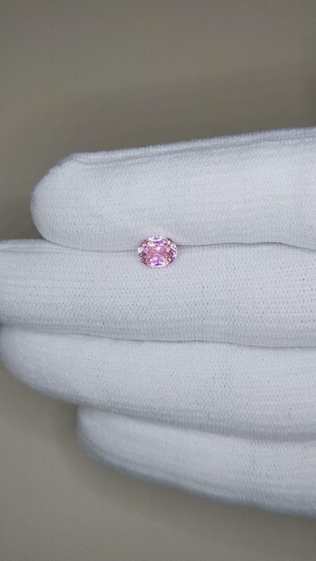 1.31 Ct. Pink Sapphire from Ceylon (Sri Lanka) Size Video