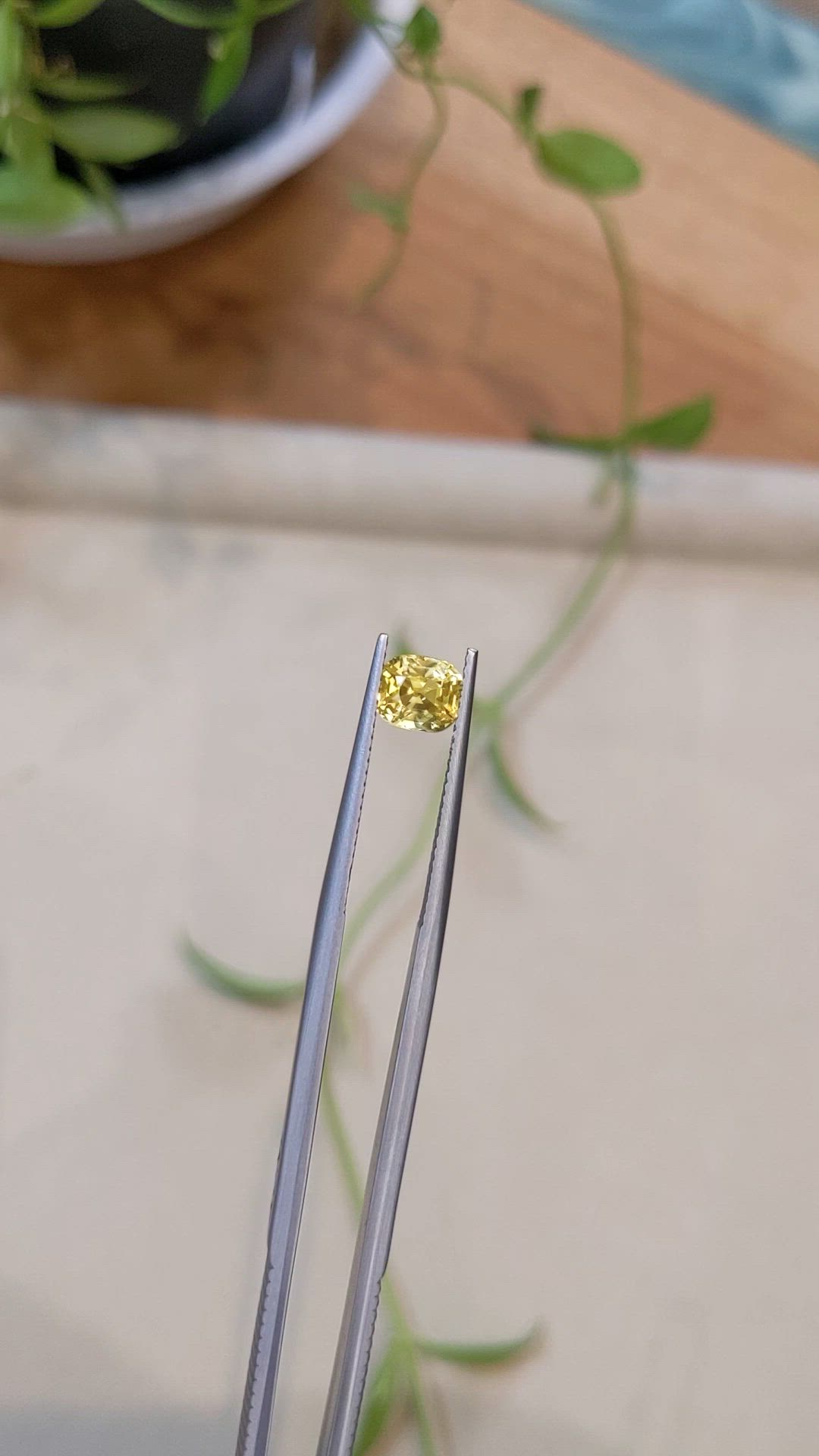 1.23 Ct. Yellow Sapphire from Ceylon (Sri Lanka) Size Video