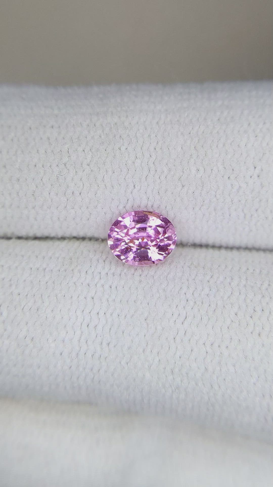 0.79 Ct. Purplish Pink Sapphire from Ceylon (Sri Lanka) Size Video