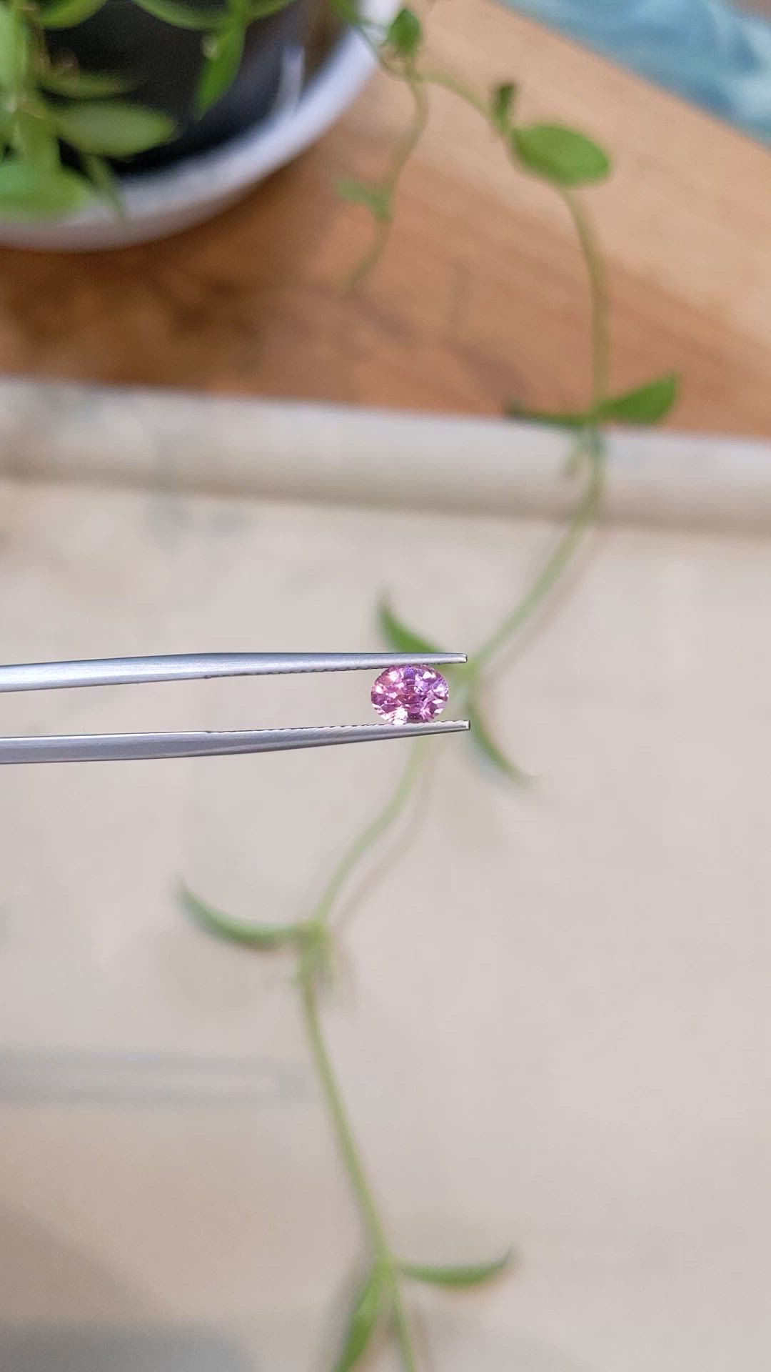 0.79 Ct. Purplish Pink Sapphire from Ceylon (Sri Lanka) Size Video