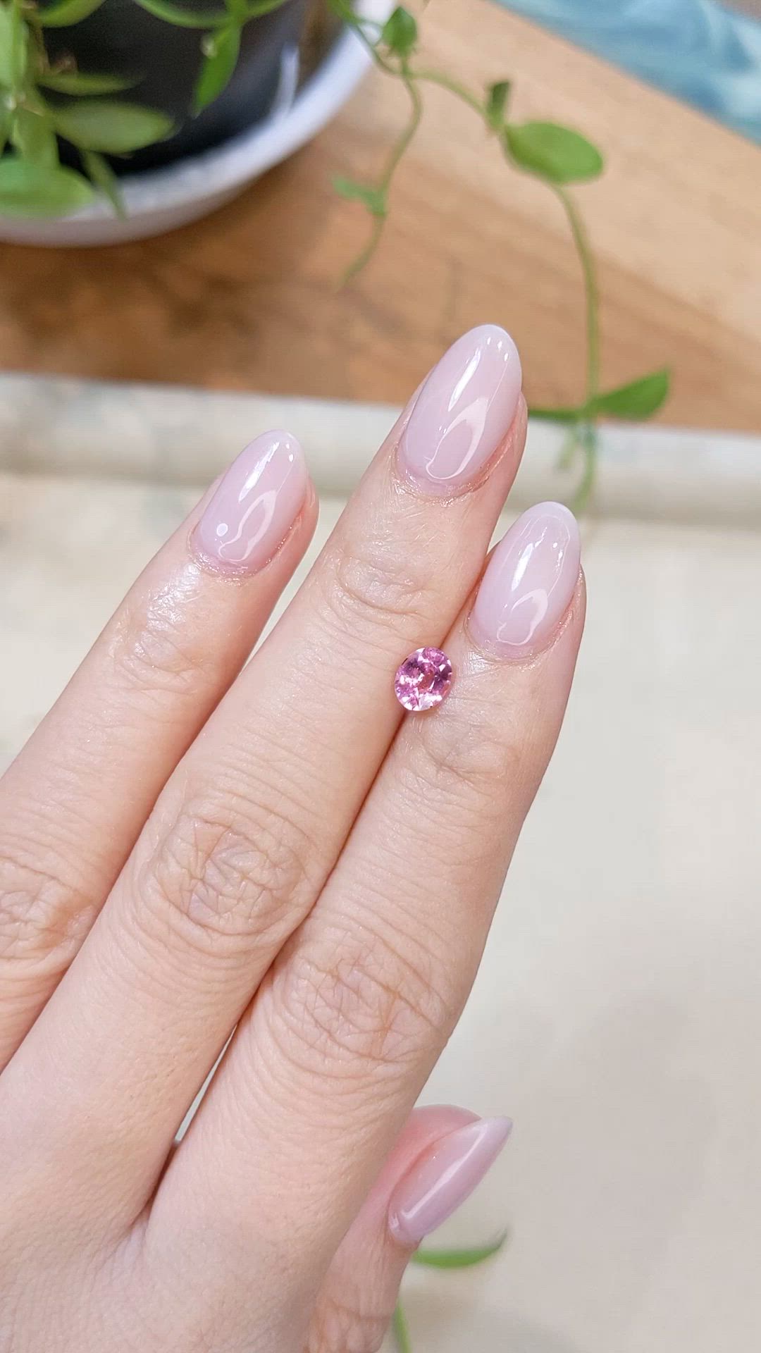 0.79 Ct. Purplish Pink Sapphire from Ceylon (Sri Lanka) Size Video