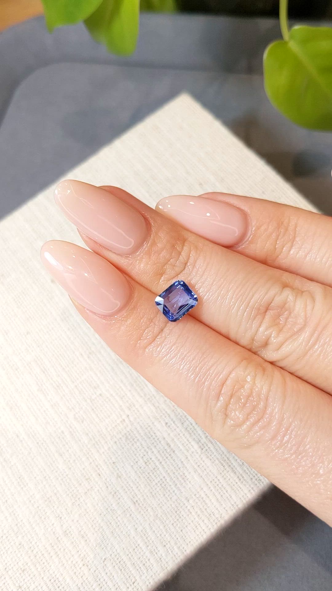 1.56 Ct. Blue Sapphire from Ceylon (Sri Lanka) Size Video
