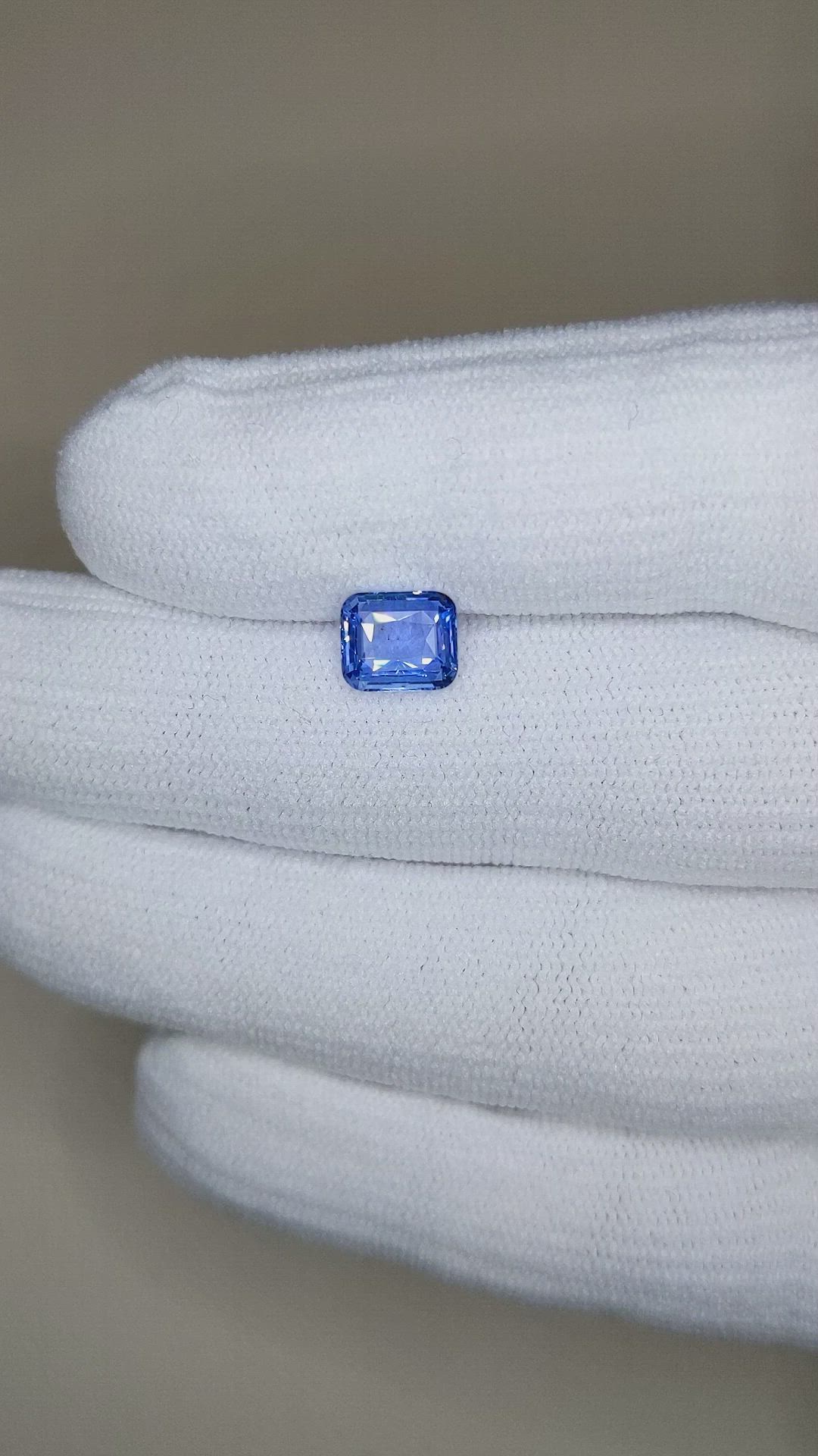1.56 Ct. Blue Sapphire from Ceylon (Sri Lanka) Size Video