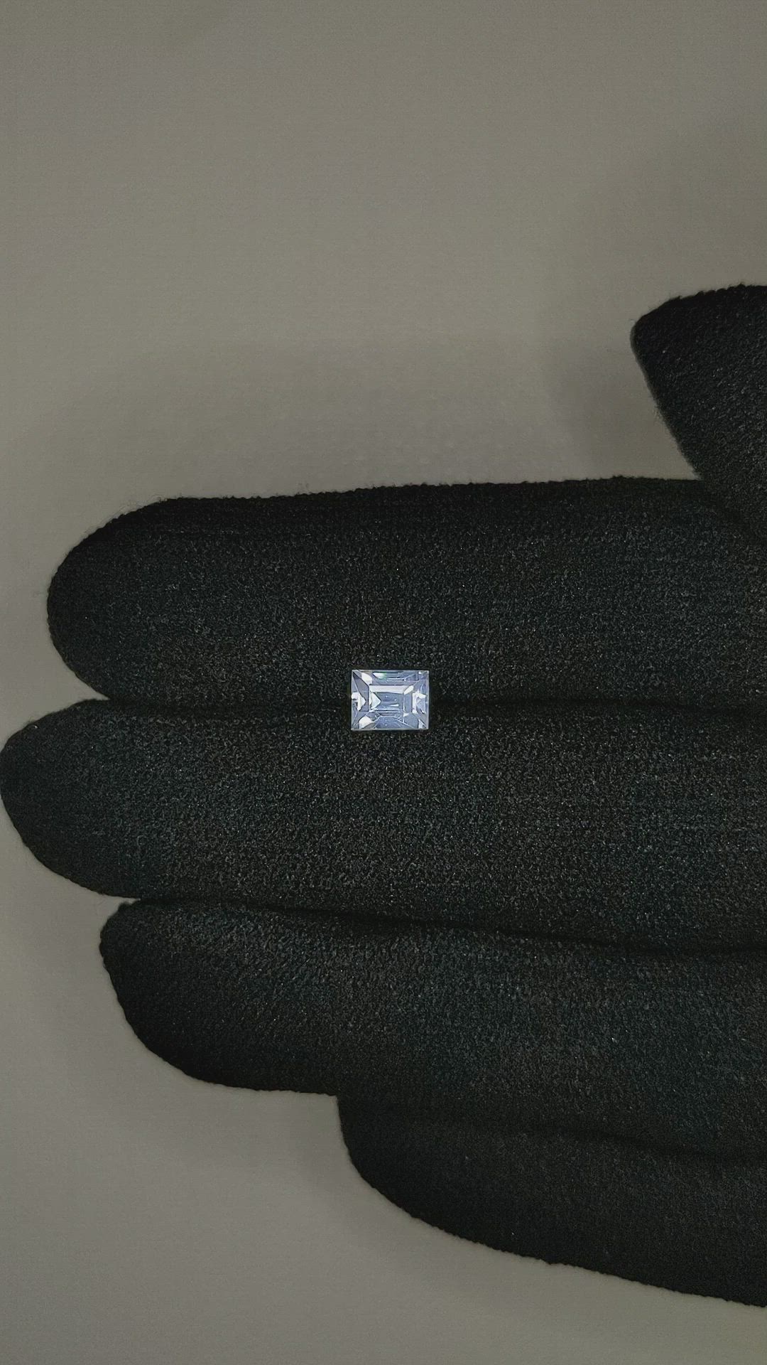 0.91 Ct. White Sapphire from Ceylon (Sri Lanka) Size Video