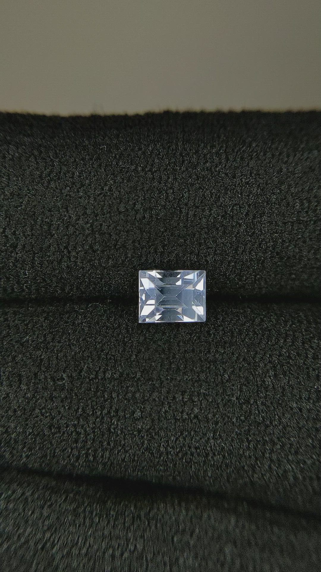 0.91 Ct. White Sapphire from Ceylon (Sri Lanka) Size Video