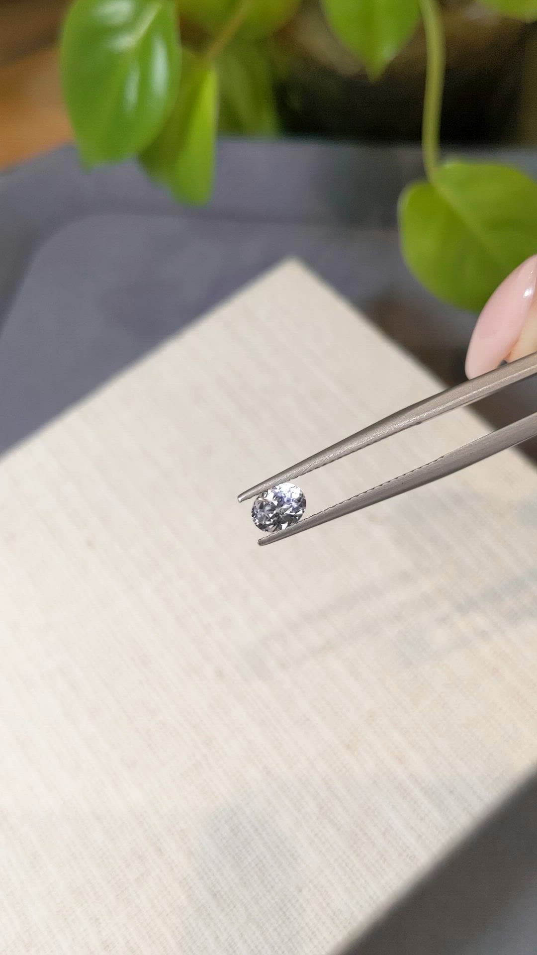 0.69 Ct. White Sapphire from Ceylon (Sri Lanka) Size Video