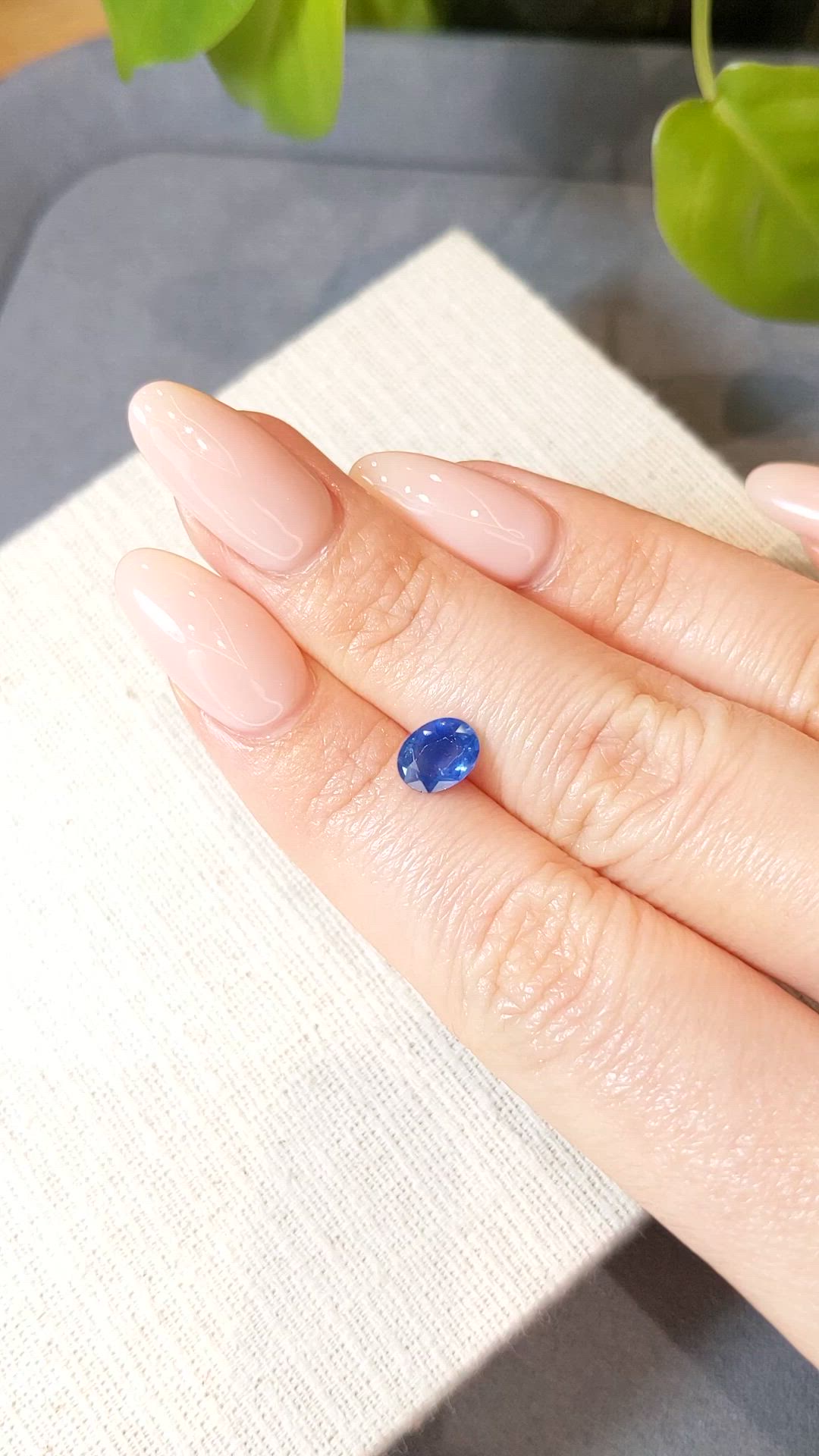 1.34 Ct. Blue Sapphire from Ceylon (Sri Lanka) Size Video