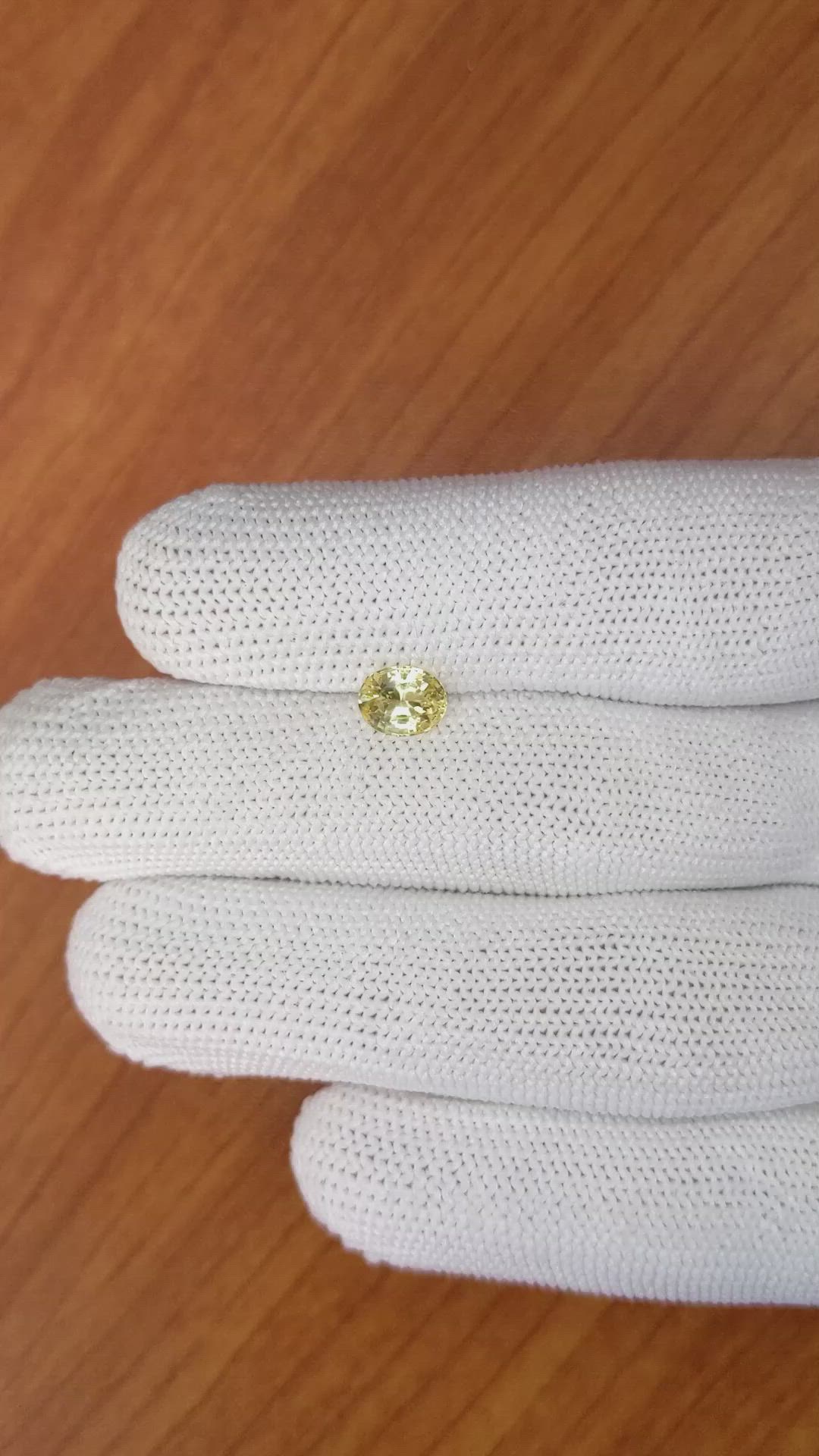 0.94 Ct. Yellow Sapphire from Ceylon (Sri Lanka) Size Video