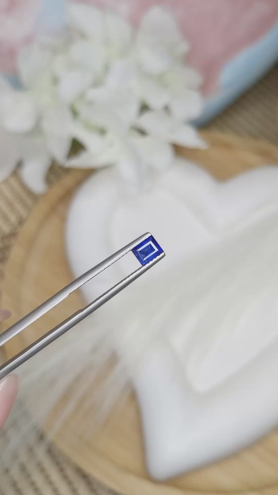 0.54 Ct. Blue Sapphire from Ceylon (Sri Lanka) Size Video