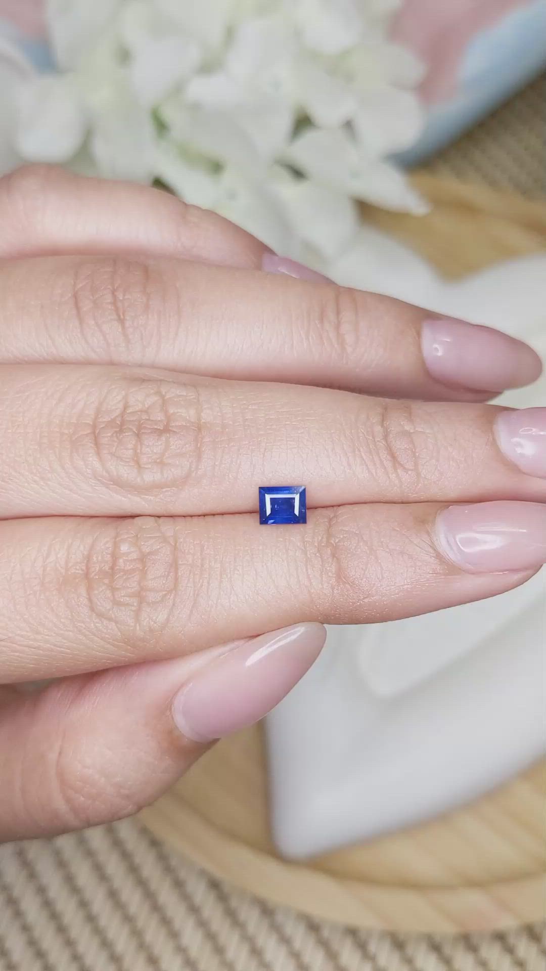 0.54 Ct. Blue Sapphire from Ceylon (Sri Lanka) Size Video