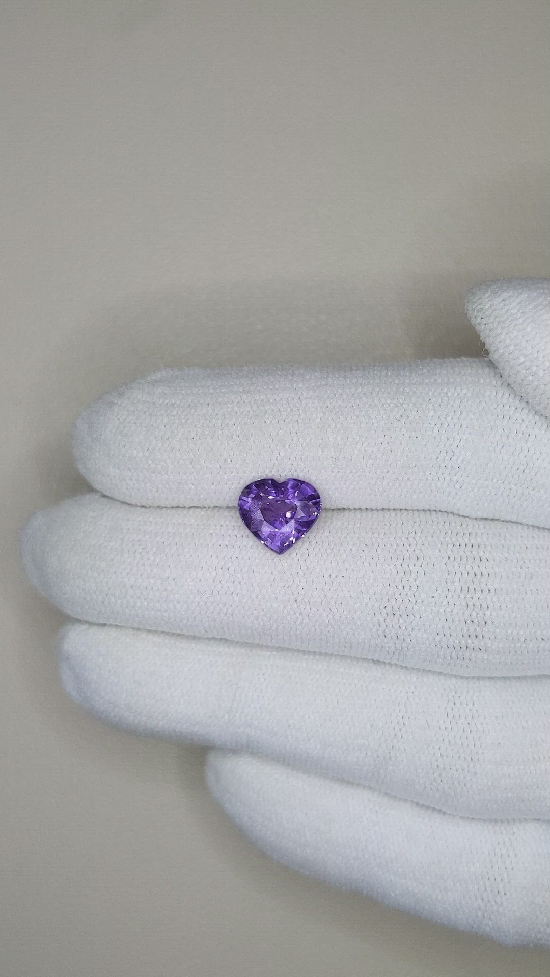 2.20 Ct. Purple Sapphire from Ceylon (Sri Lanka) Size Video