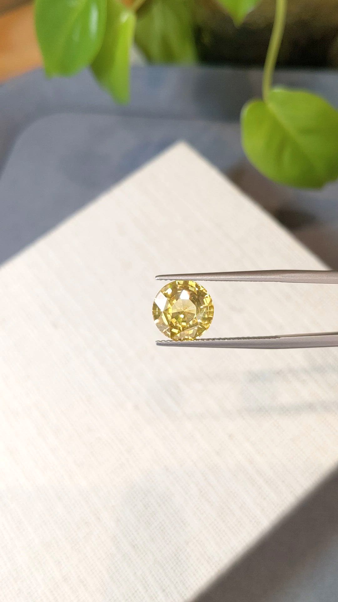 5.01 Ct. Yellow Sapphire from Ceylon (Sri Lanka) Size Video