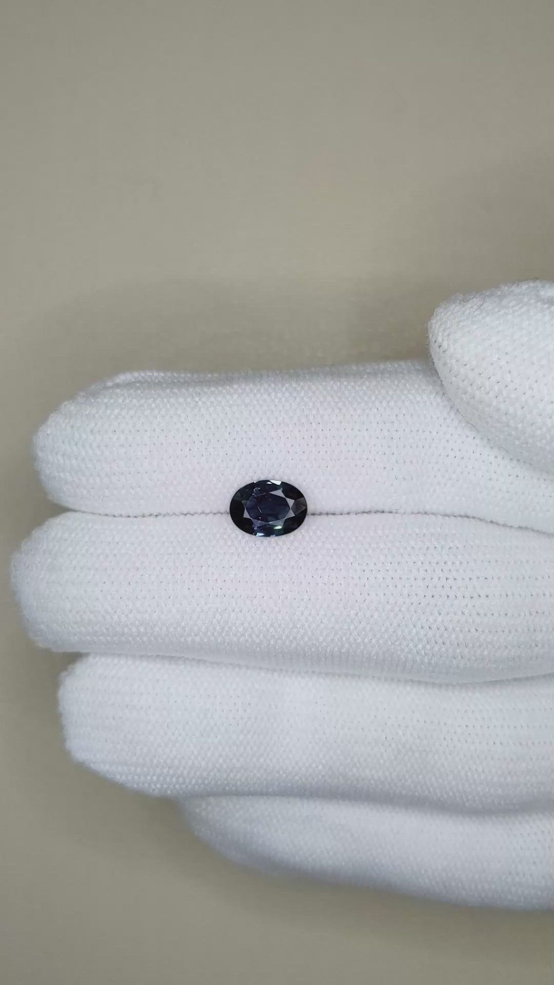 1.23 Ct. Greenish Blue Sapphire from Ceylon (Sri Lanka) Size Video