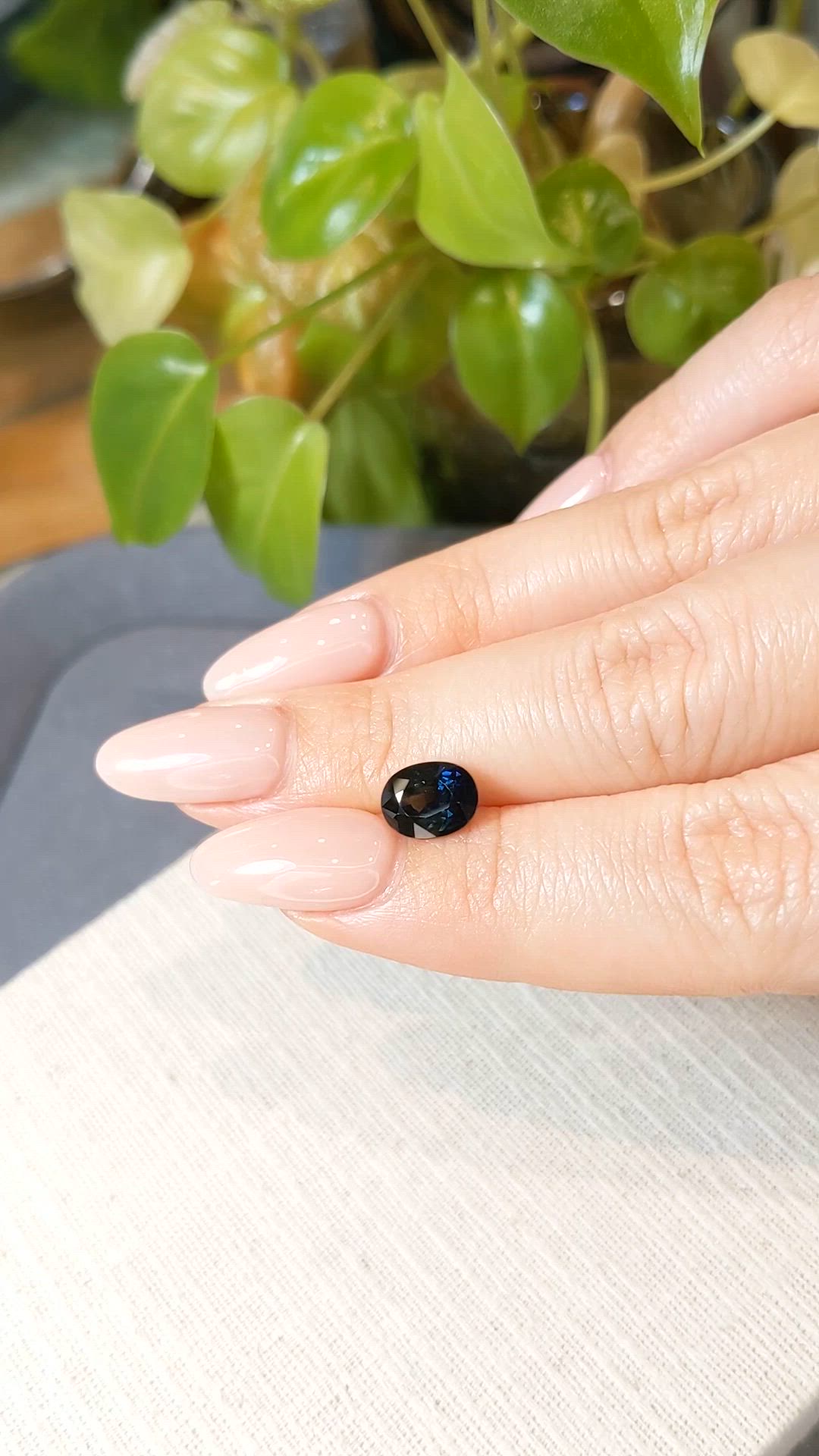 2.40 Ct. Greenish Blue Sapphire from Ceylon (Sri Lanka) Size Video