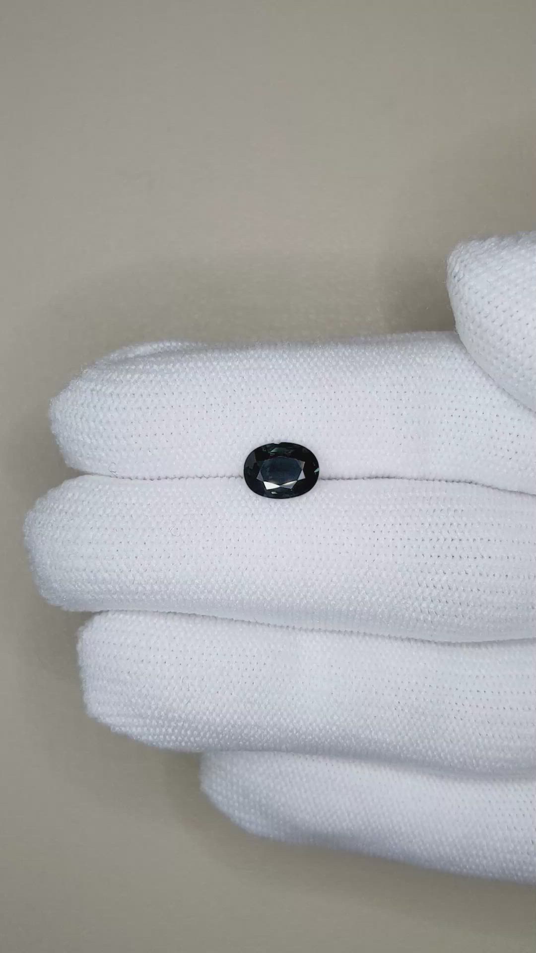 1.51 Ct. Greenish Blue Sapphire from Ceylon (Sri Lanka) Size Video