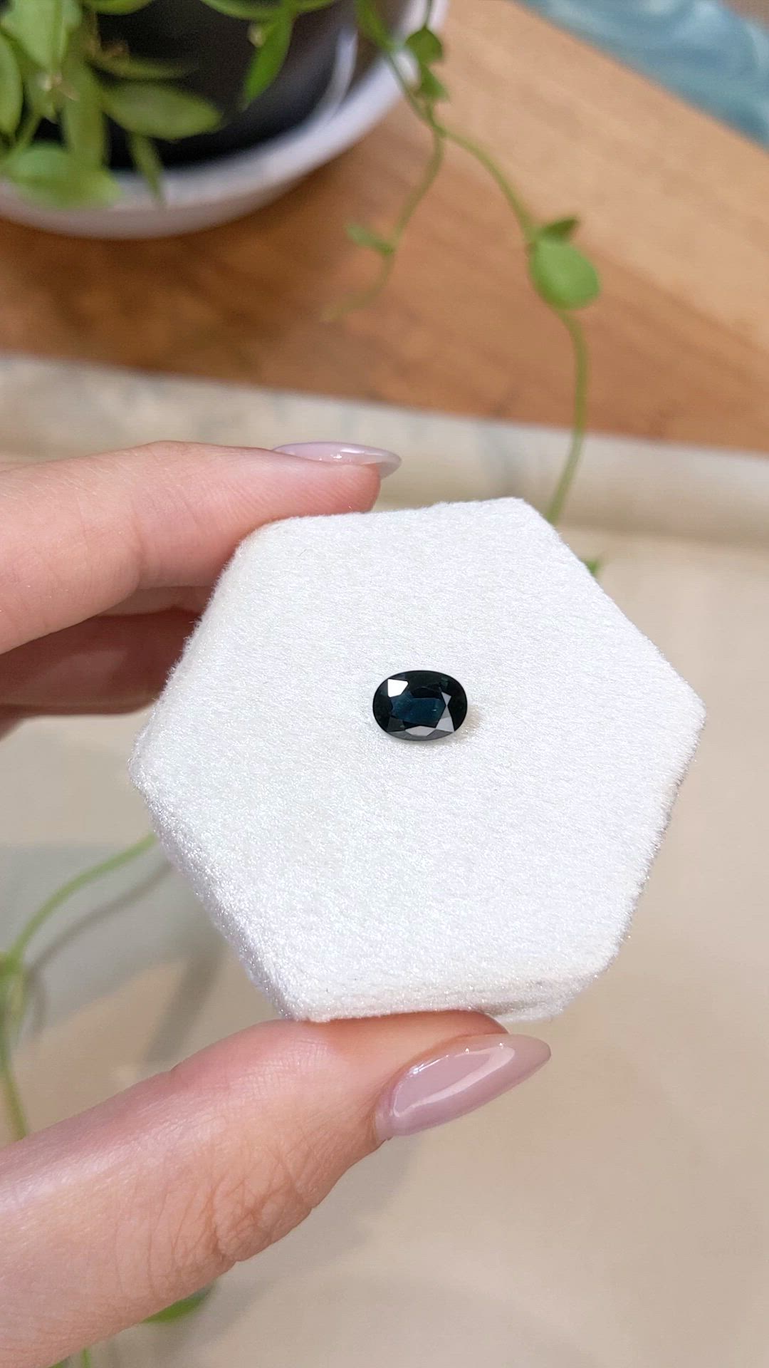 1.51 Ct. Greenish Blue Sapphire from Ceylon (Sri Lanka) Size Video