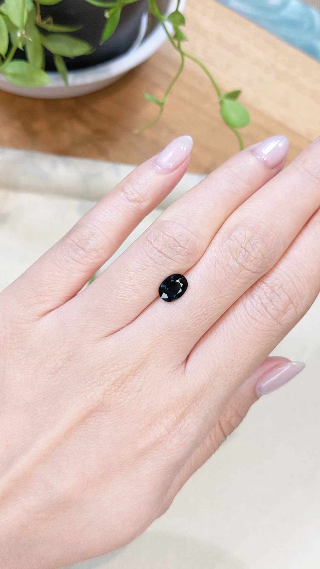 1.51 Ct. Greenish Blue Sapphire from Ceylon (Sri Lanka) Size Video