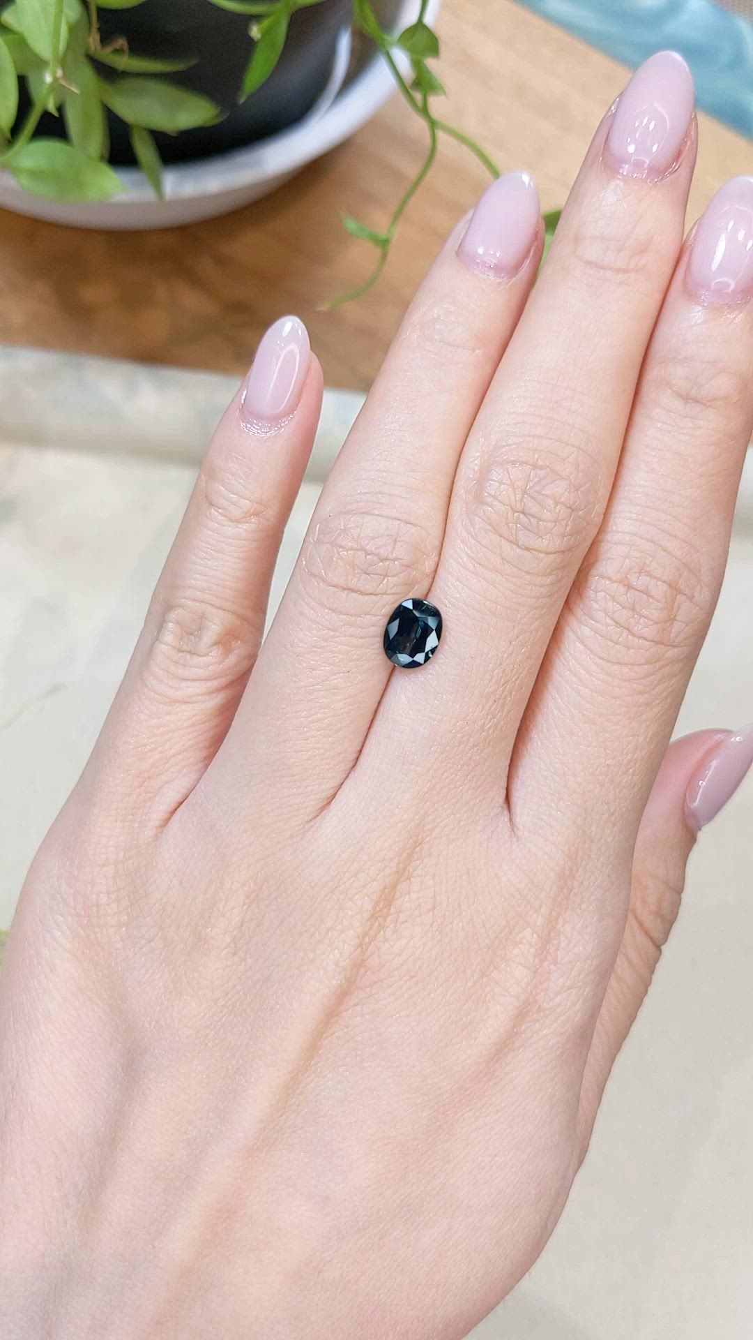 1.58 Ct. Bluish Green Sapphire from Ceylon (Sri Lanka) Size Video