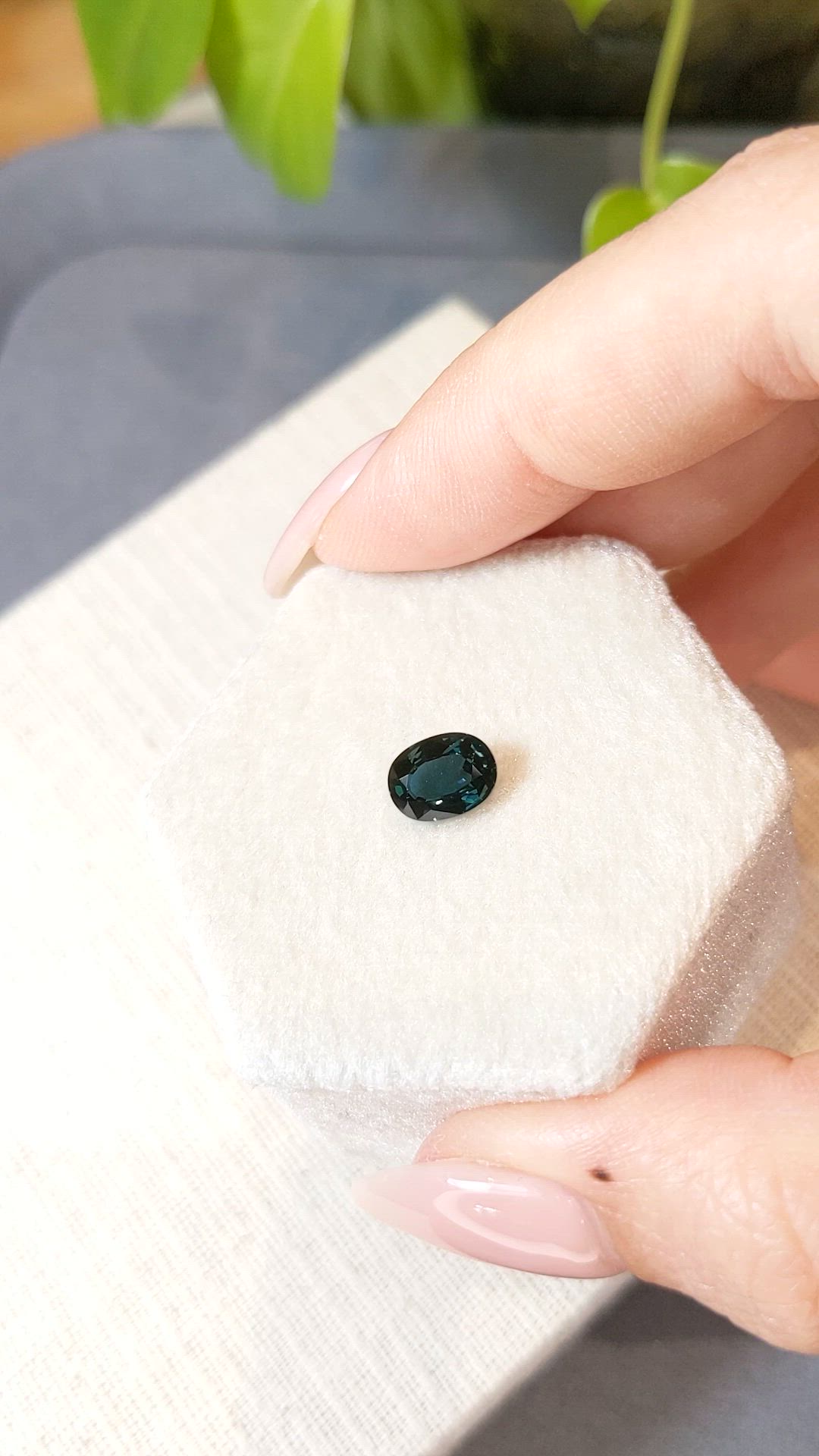 1.52 Ct. Bluish Green Sapphire from Ceylon (Sri Lanka) Size Video
