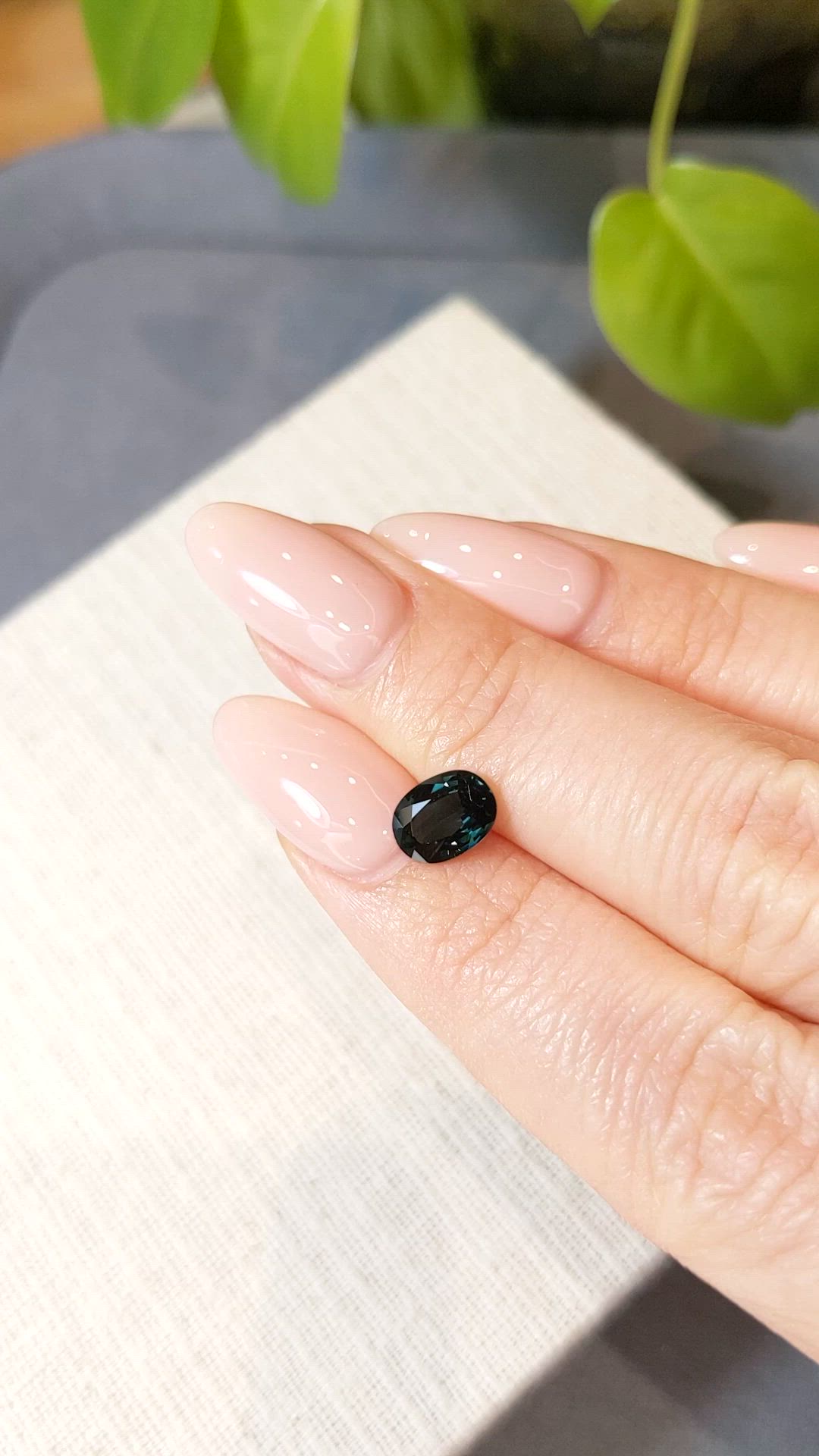 1.52 Ct. Bluish Green Sapphire from Ceylon (Sri Lanka) Size Video