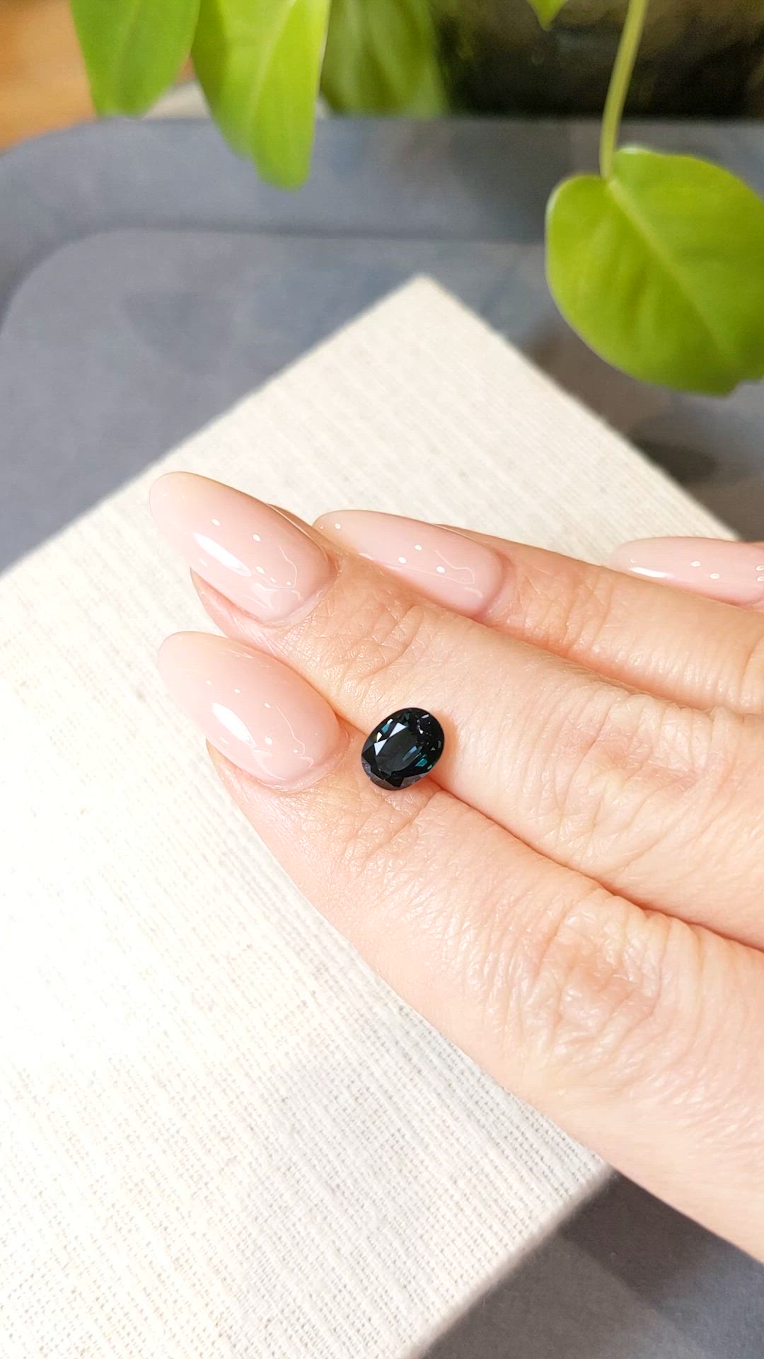 1.52 Ct. Bluish Green Sapphire from Ceylon (Sri Lanka) Size Video