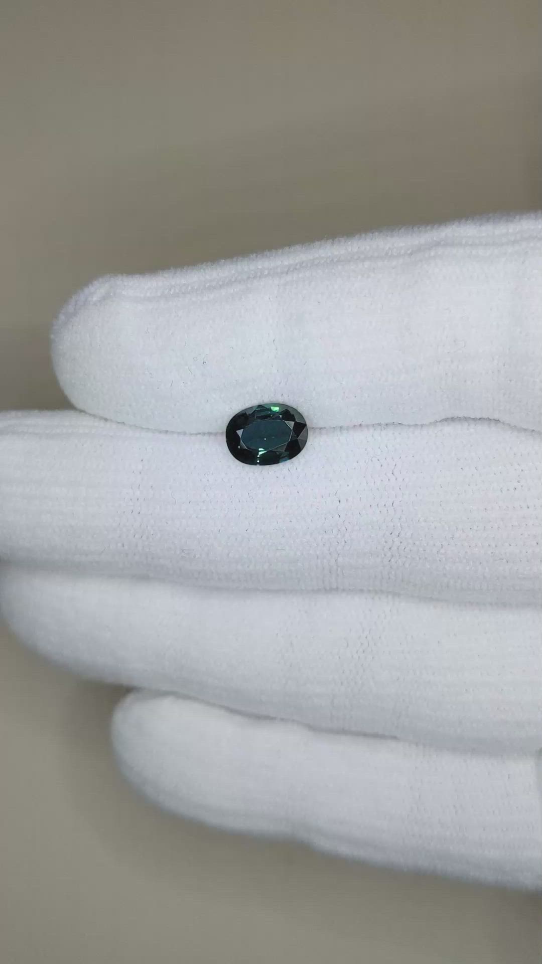 1.52 Ct. Bluish Green Sapphire from Ceylon (Sri Lanka) Size Video