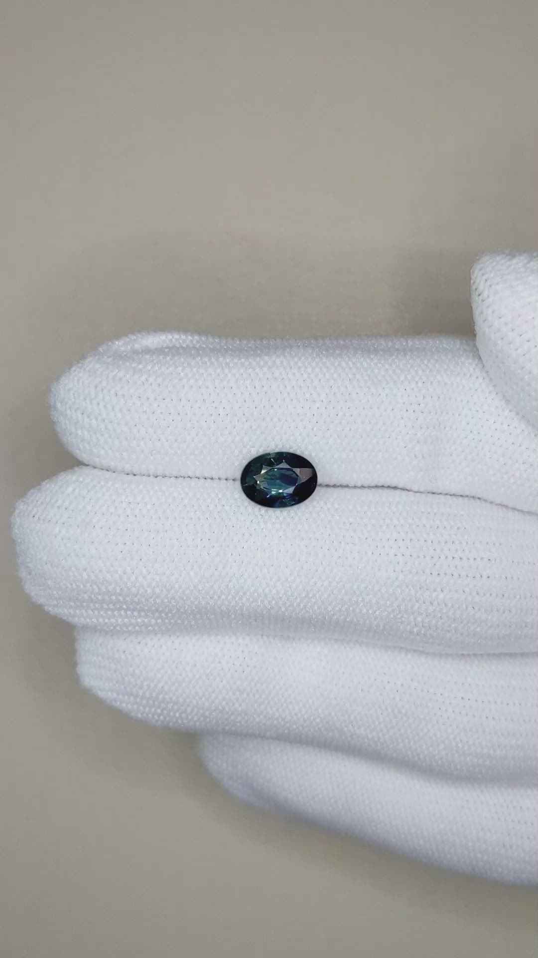 1.59 Ct. Bluish Green Sapphire from Ceylon (Sri Lanka) Size Video