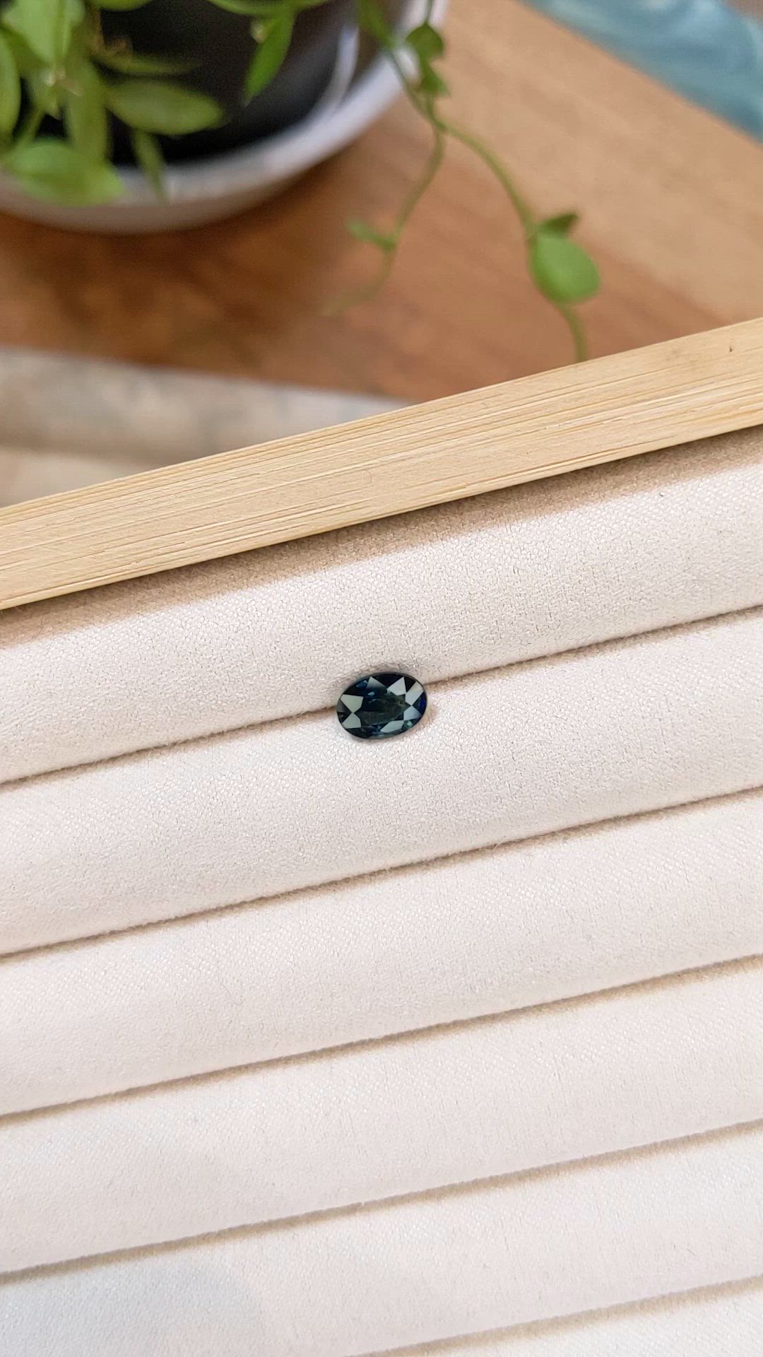 1.59 Ct. Bluish Green Sapphire from Ceylon (Sri Lanka) Size Video