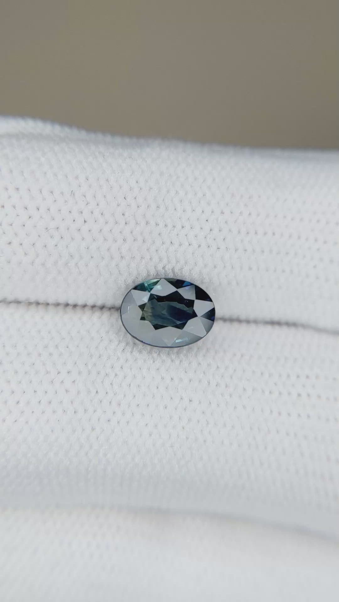 1.59 Ct. Bluish Green Sapphire from Ceylon (Sri Lanka) Size Video