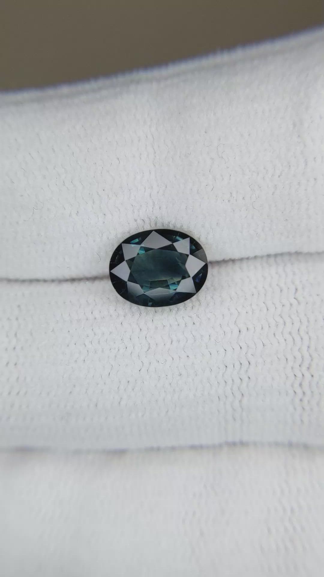 2.38 Ct. Bluish Green Sapphire from Ceylon (Sri Lanka) Size Video