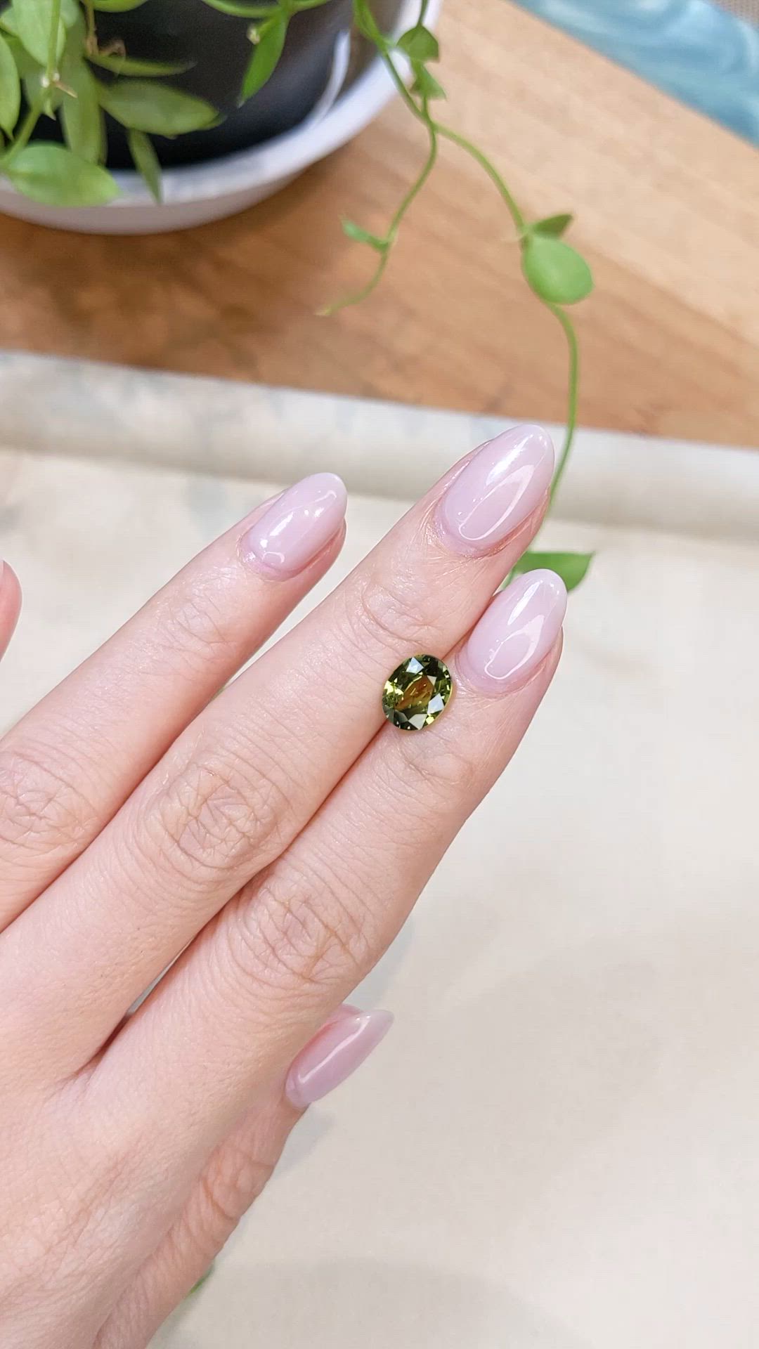 1.96 Ct. Greenish Yellow Sapphire from Ceylon (Sri Lanka) Size Video